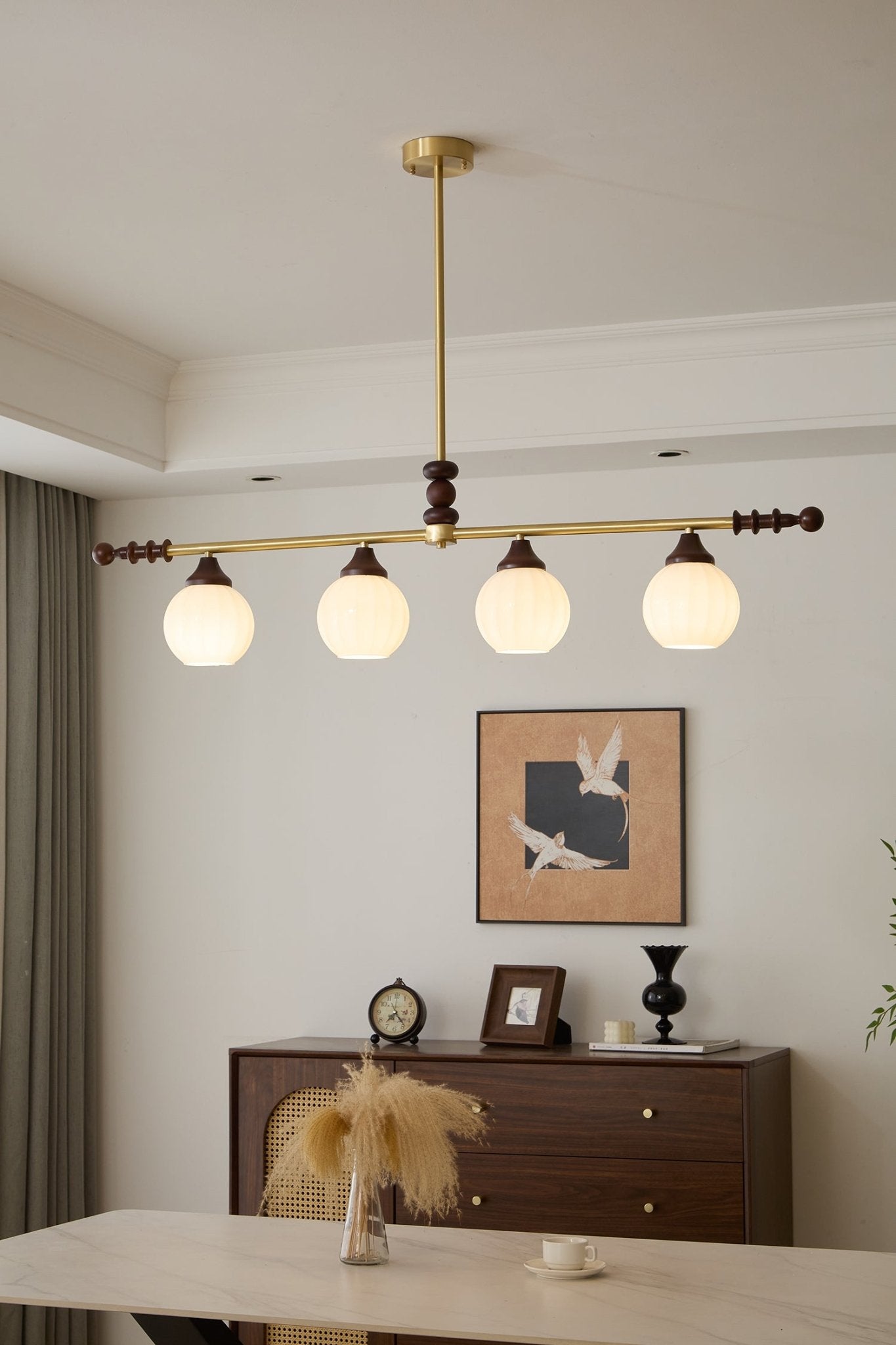 Vosole Traditional Elegance Vintage Wood Chandelier-Neutral Decor