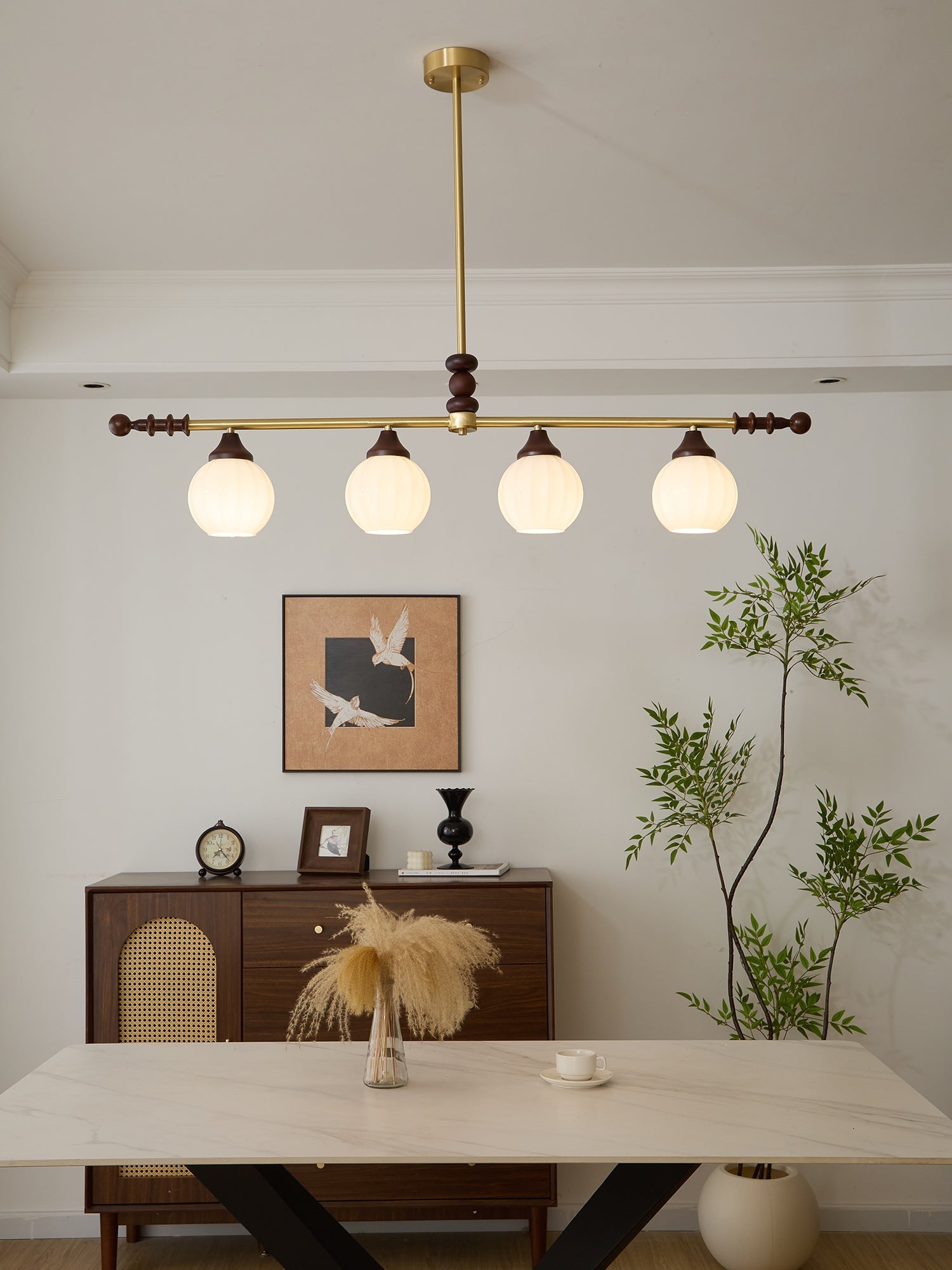 Vosole Traditional Elegance Vintage Wood Chandelier-Neutral Decor