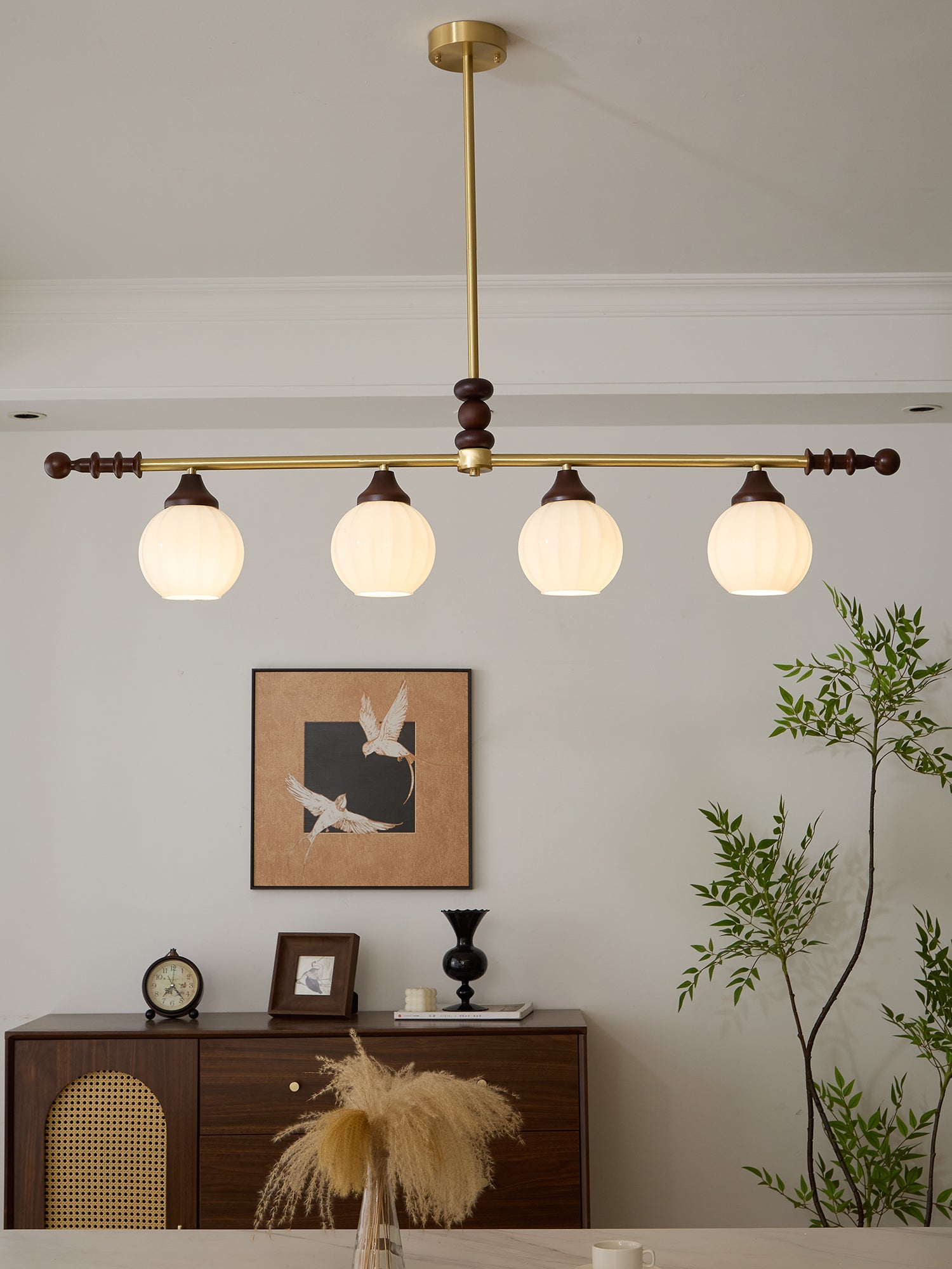 Vosole Traditional Elegance Vintage Wood Chandelier-Neutral Decor