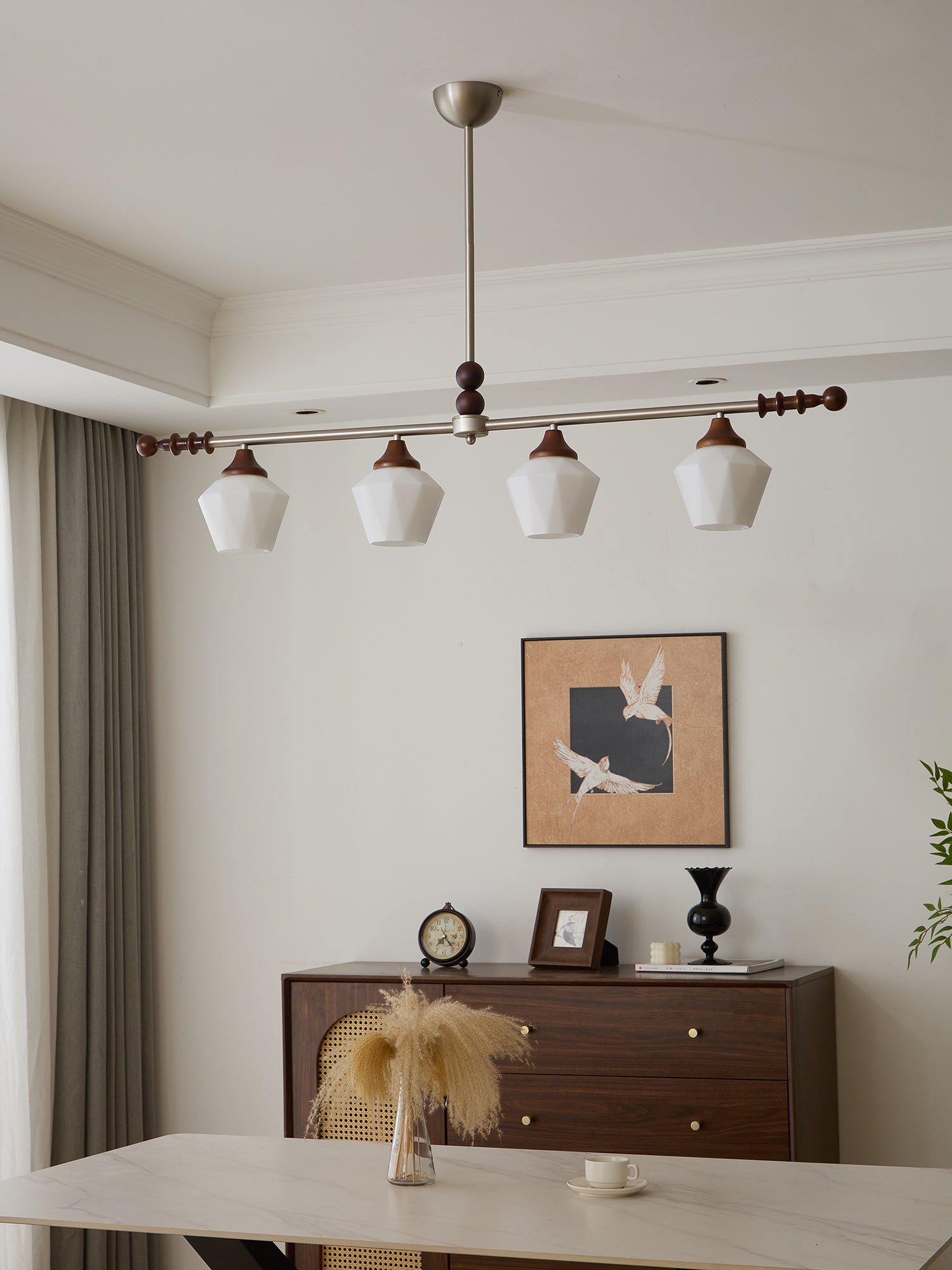 Vosole Traditional Elegance Vintage Wood Chandelier-Neutral Decor