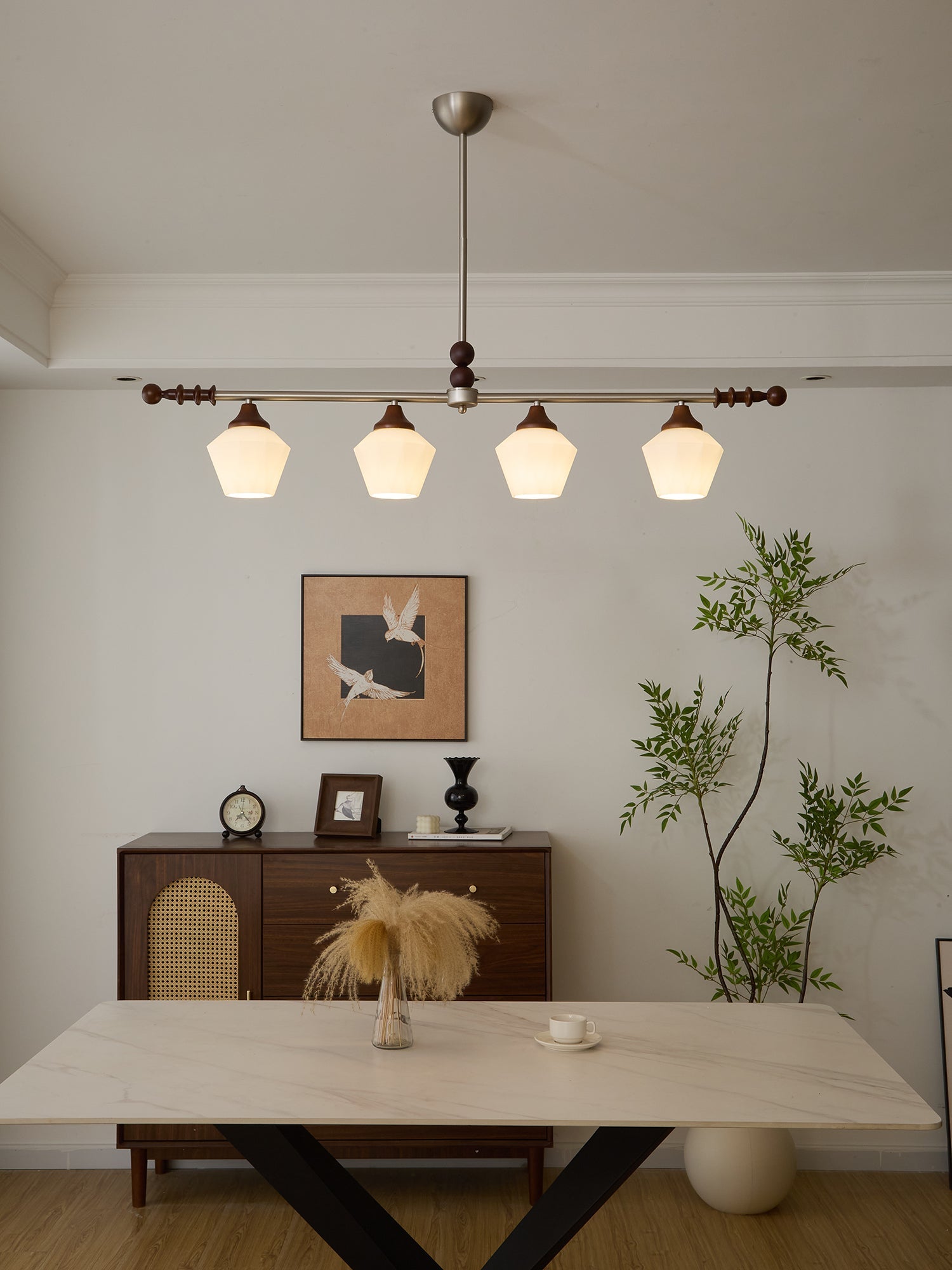 Vosole Traditional Elegance Vintage Wood Chandelier-Neutral Decor