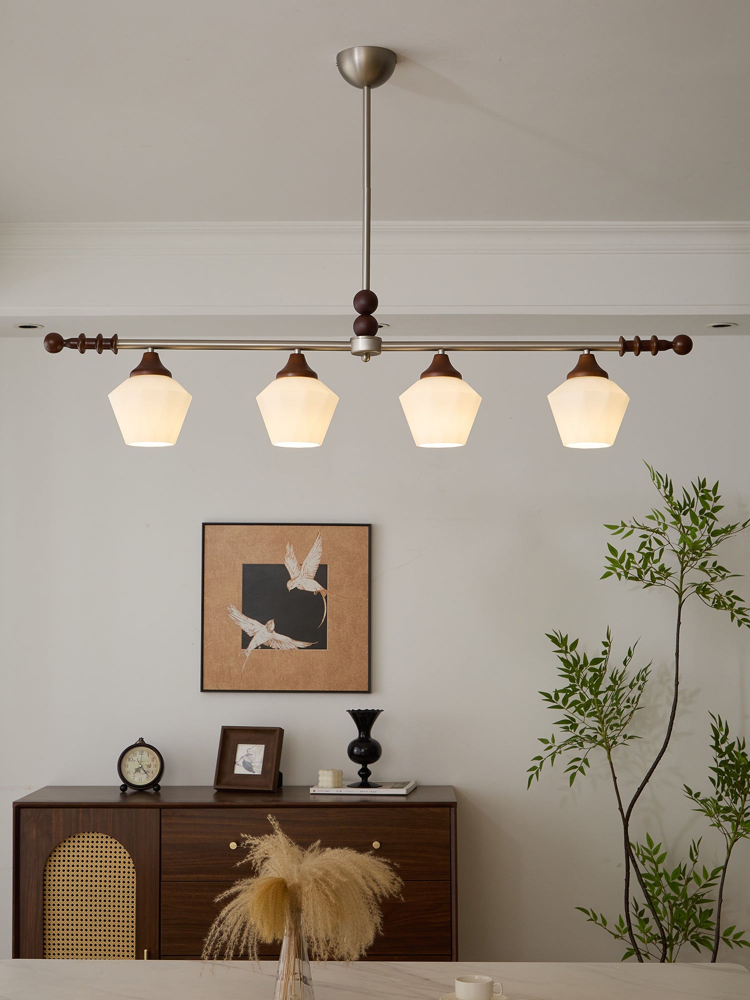 Vosole Traditional Elegance Vintage Wood Chandelier-Neutral Decor