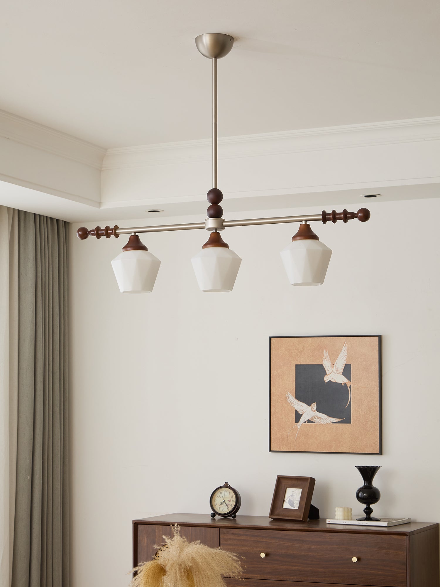 Vosole Traditional Elegance Vintage Wood Chandelier-Neutral Decor