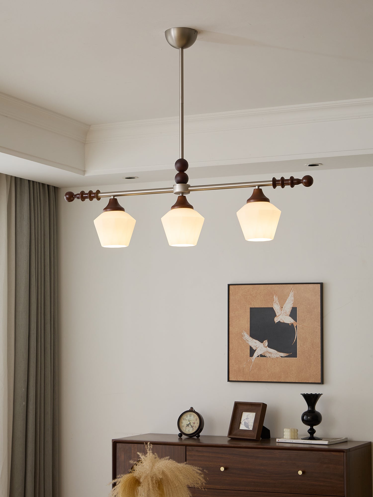 Vosole Traditional Elegance Vintage Wood Chandelier-Neutral Decor