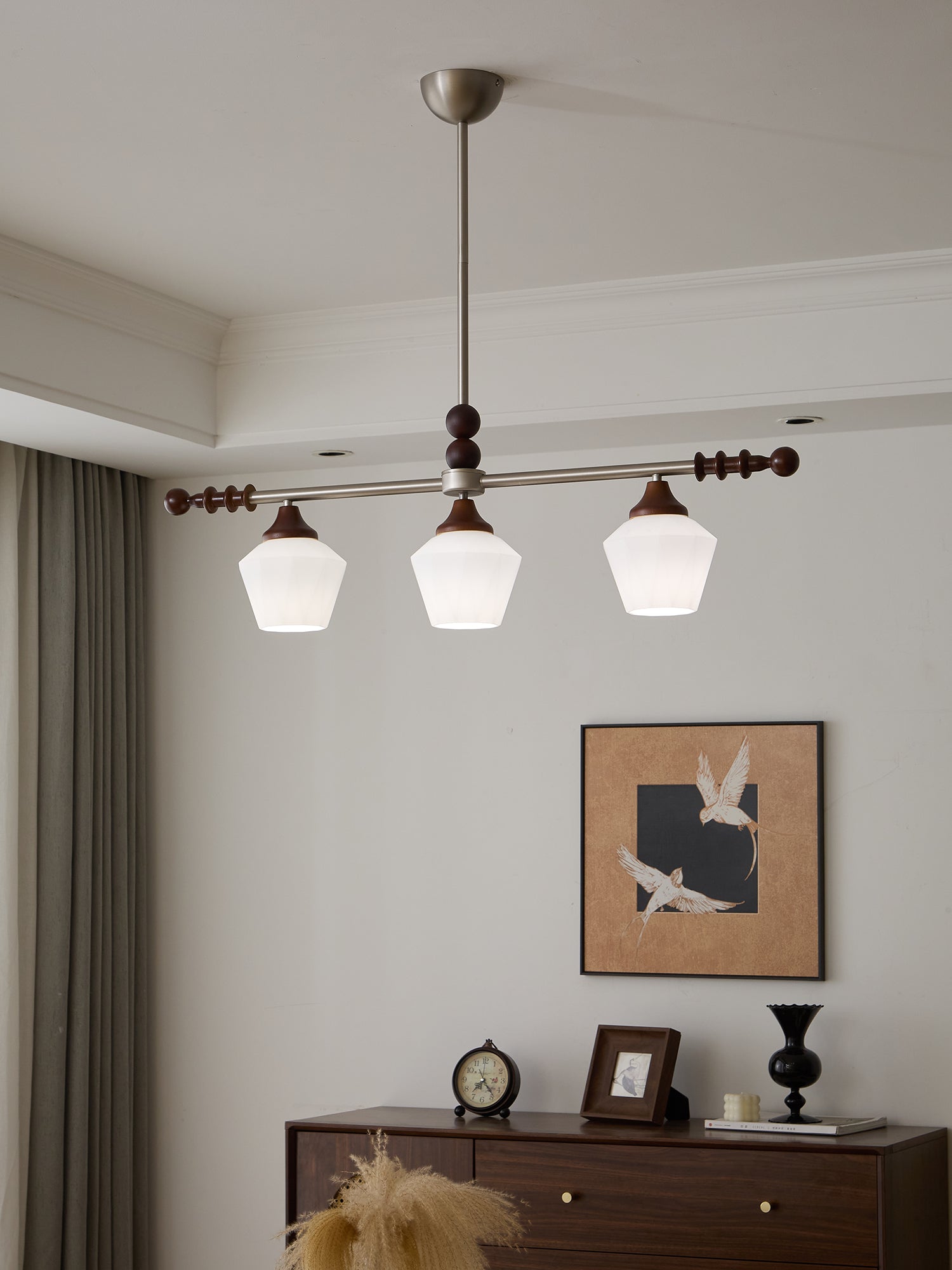 Vosole Traditional Elegance Vintage Wood Chandelier-Neutral Decor