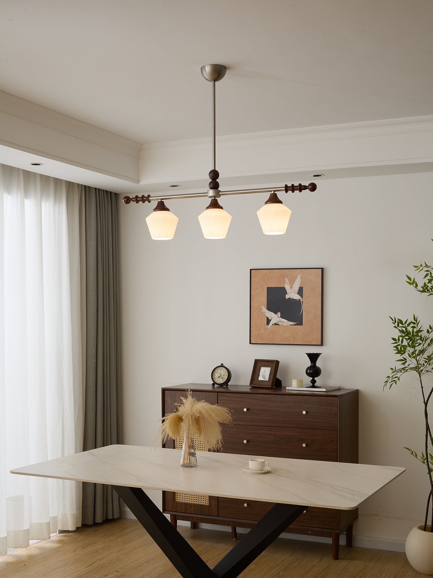 Vosole Traditional Elegance Vintage Wood Chandelier-Neutral Decor