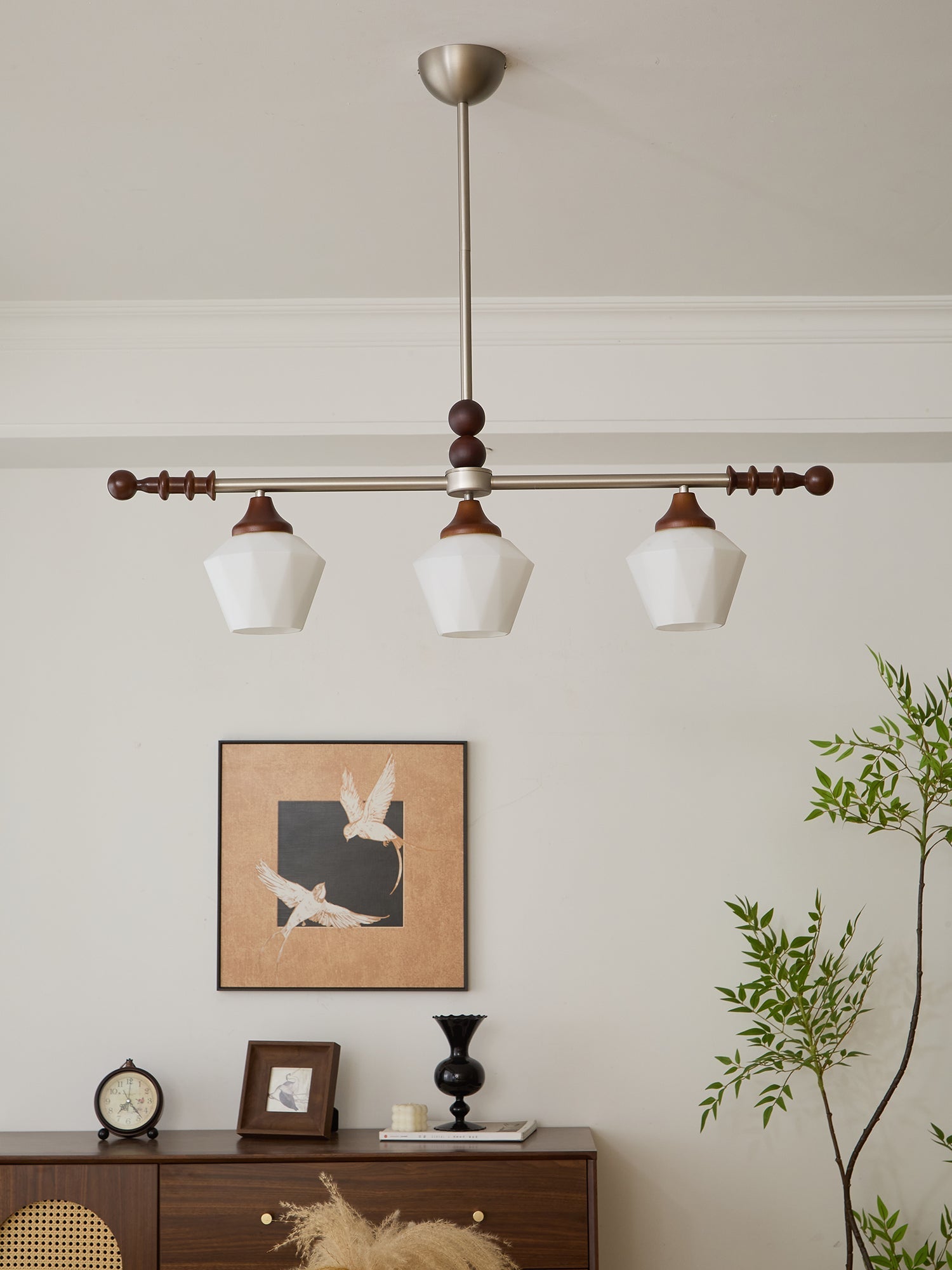 Vosole Traditional Elegance Vintage Wood Chandelier-Neutral Decor