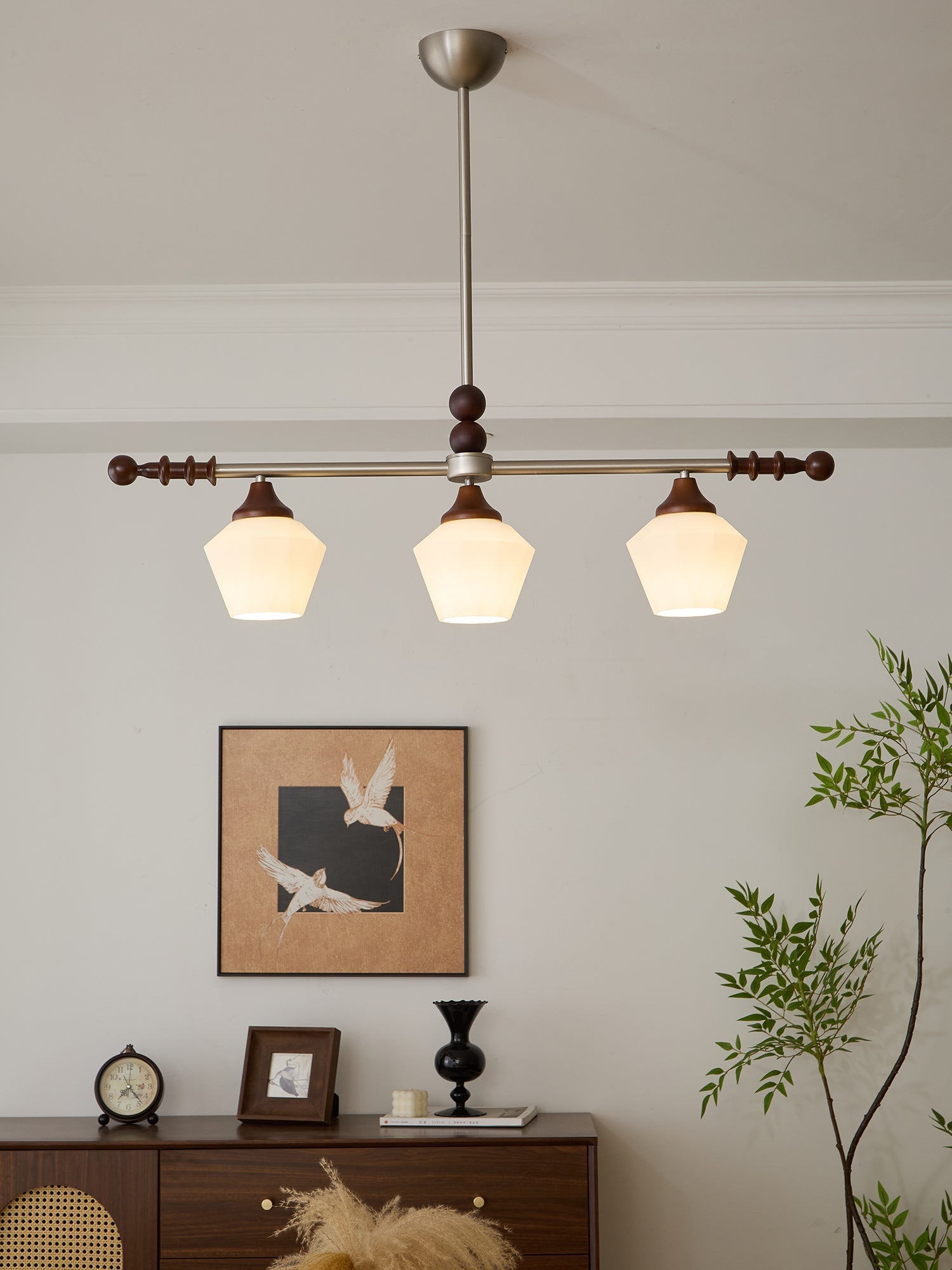 Vosole Traditional Elegance Vintage Wood Chandelier-Neutral Decor