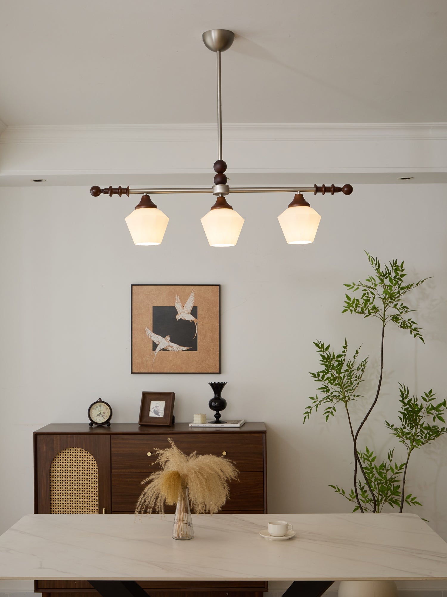 Vosole Traditional Elegance Vintage Wood Chandelier-Neutral Decor