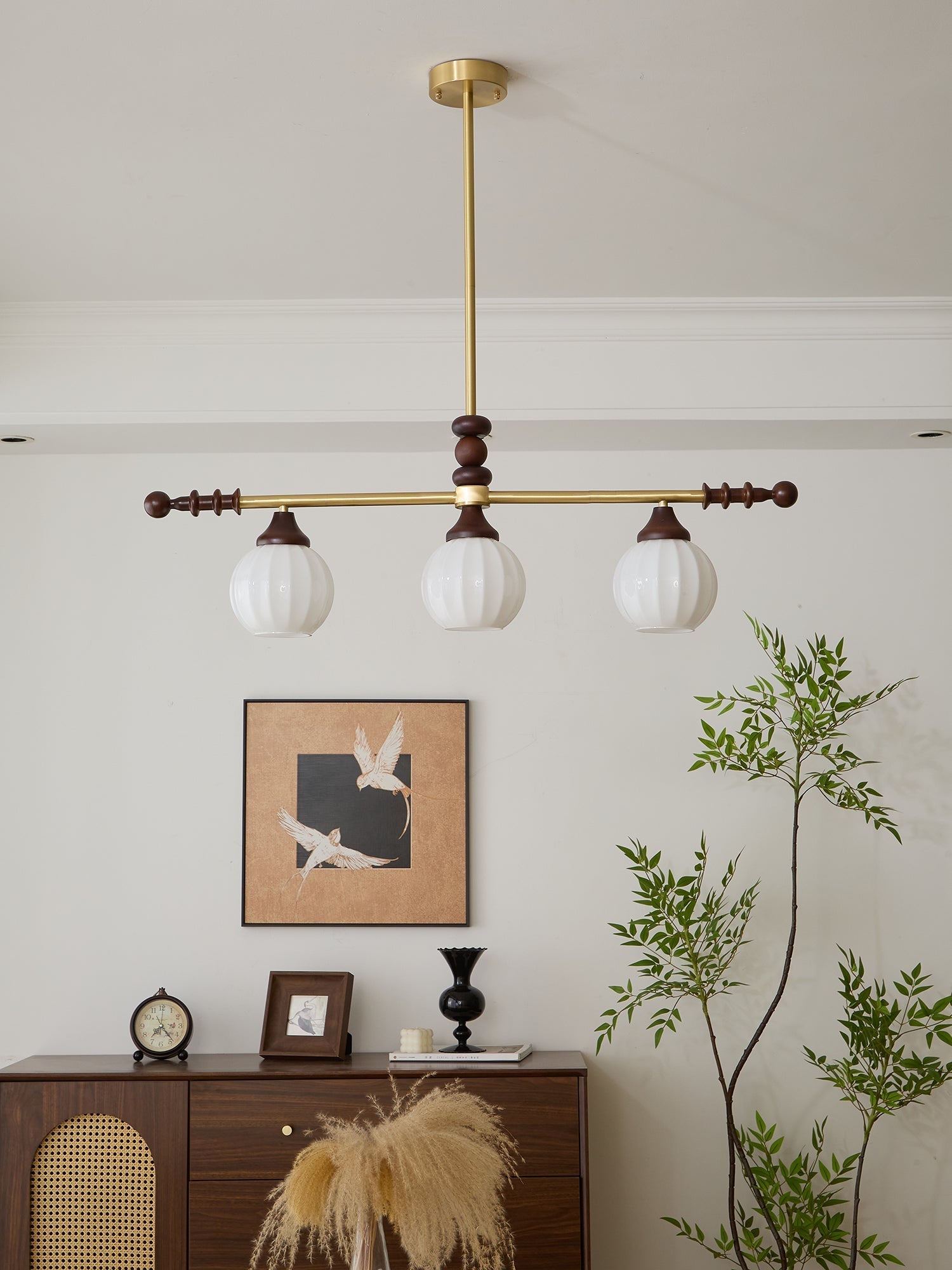 Vosole Traditional Elegance Vintage Wood Chandelier-Neutral Decor
