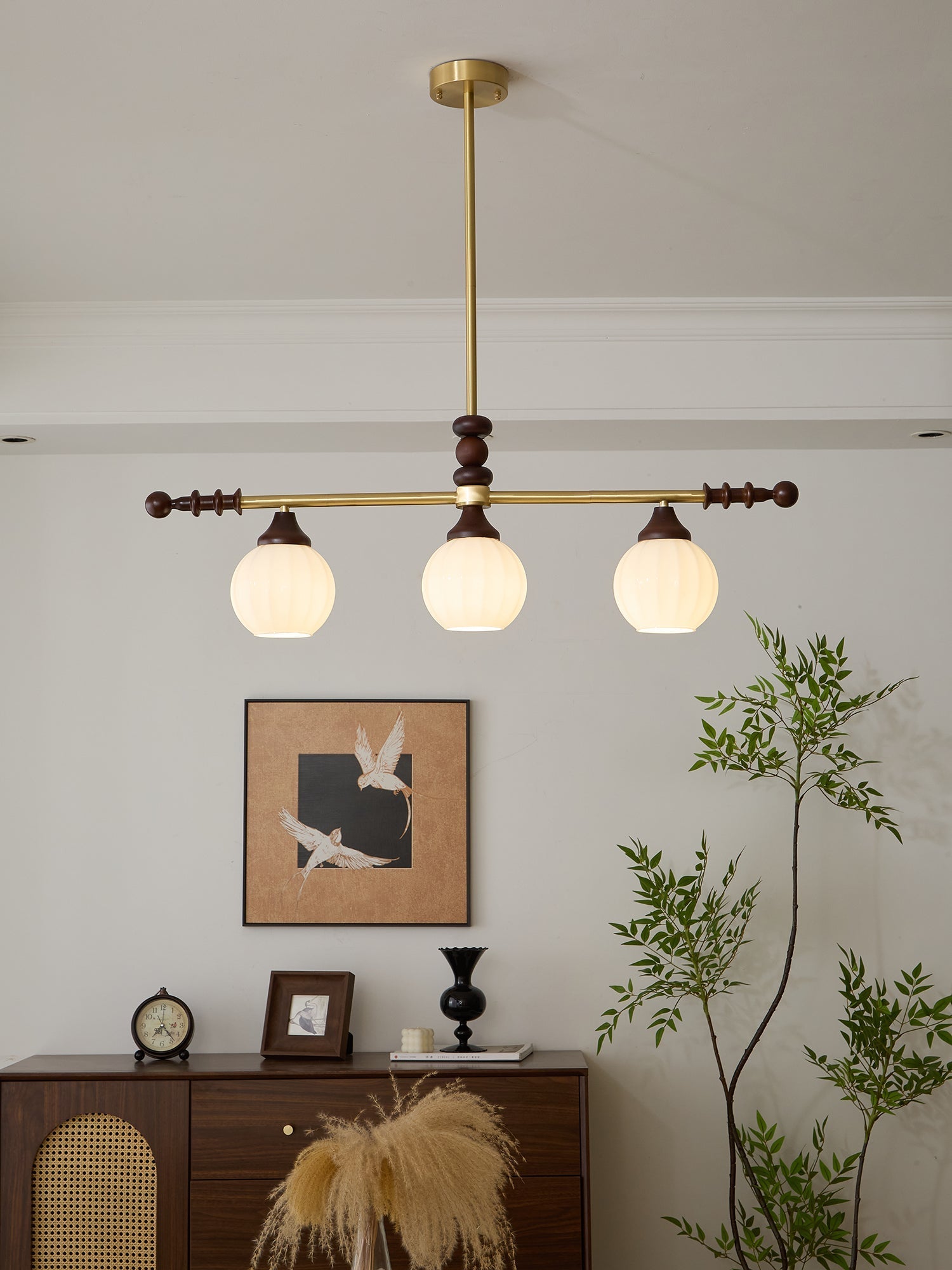 Vosole Traditional Elegance Vintage Wood Chandelier-Neutral Decor