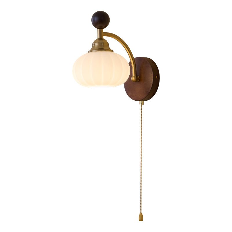 Eshae Premium Nordic Art Fabric Wood Wall Lamp-Neutral Decor