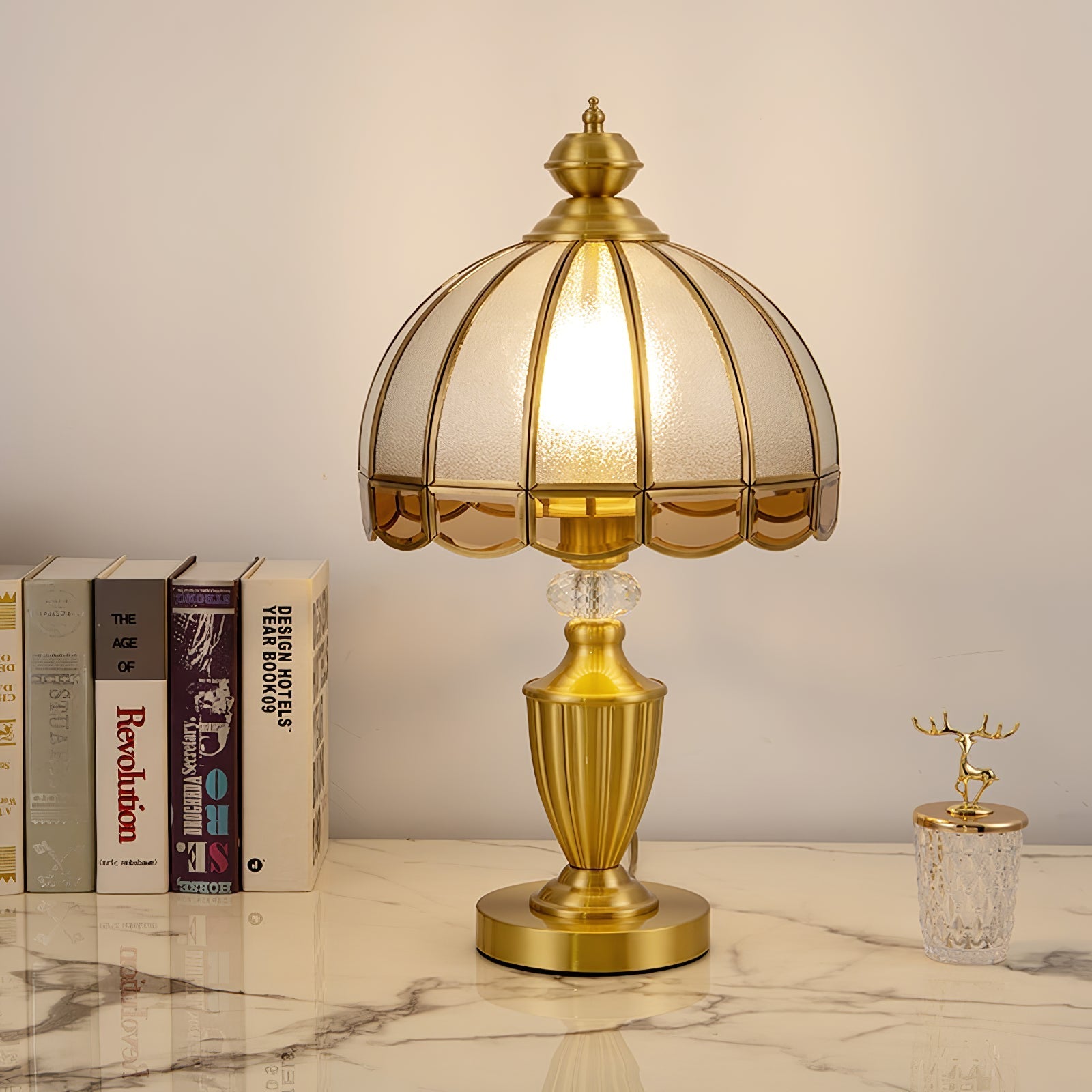 Opaline Glass Classic Table Lamp-Neutral Decor