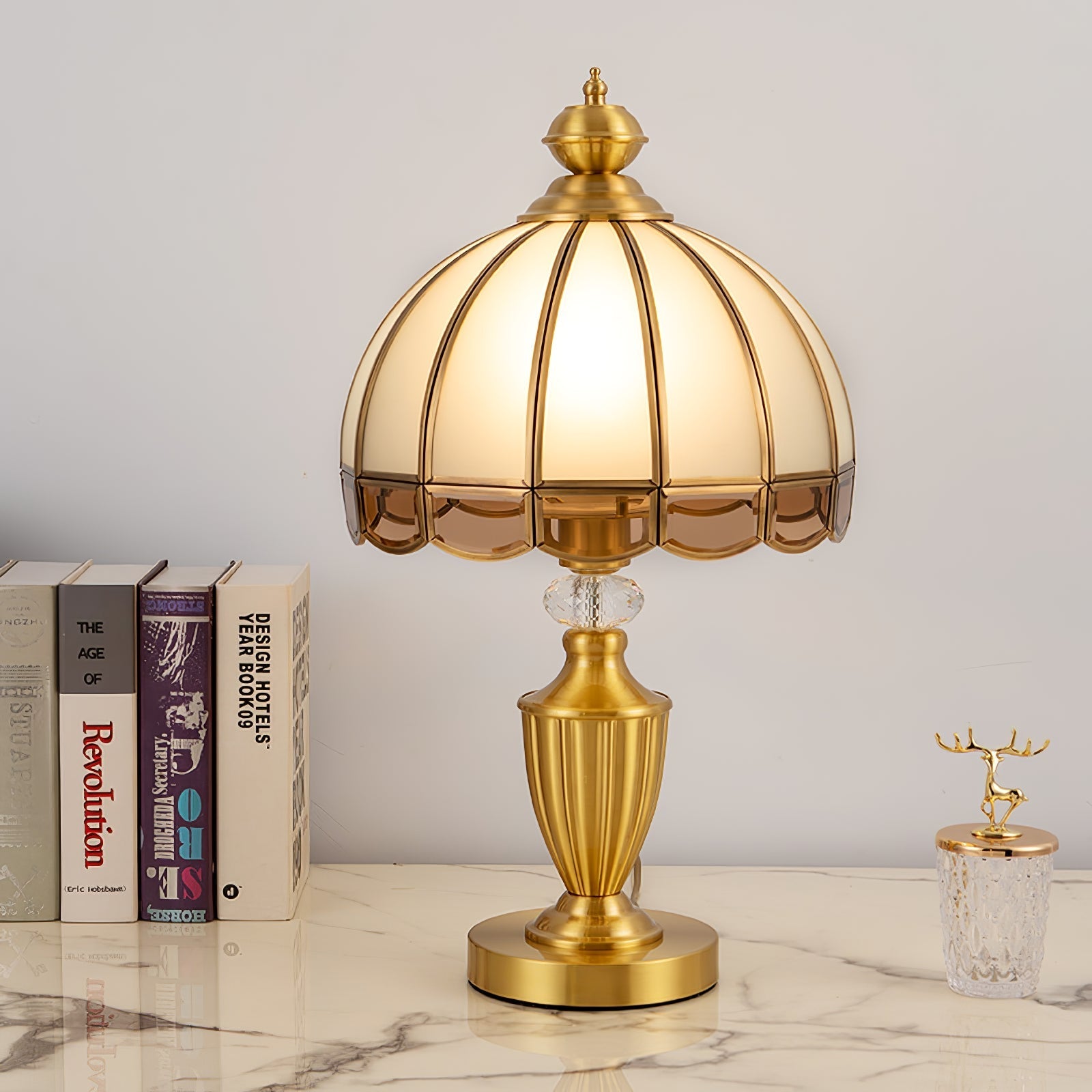Opaline Glass Classic Table Lamp-Neutral Decor