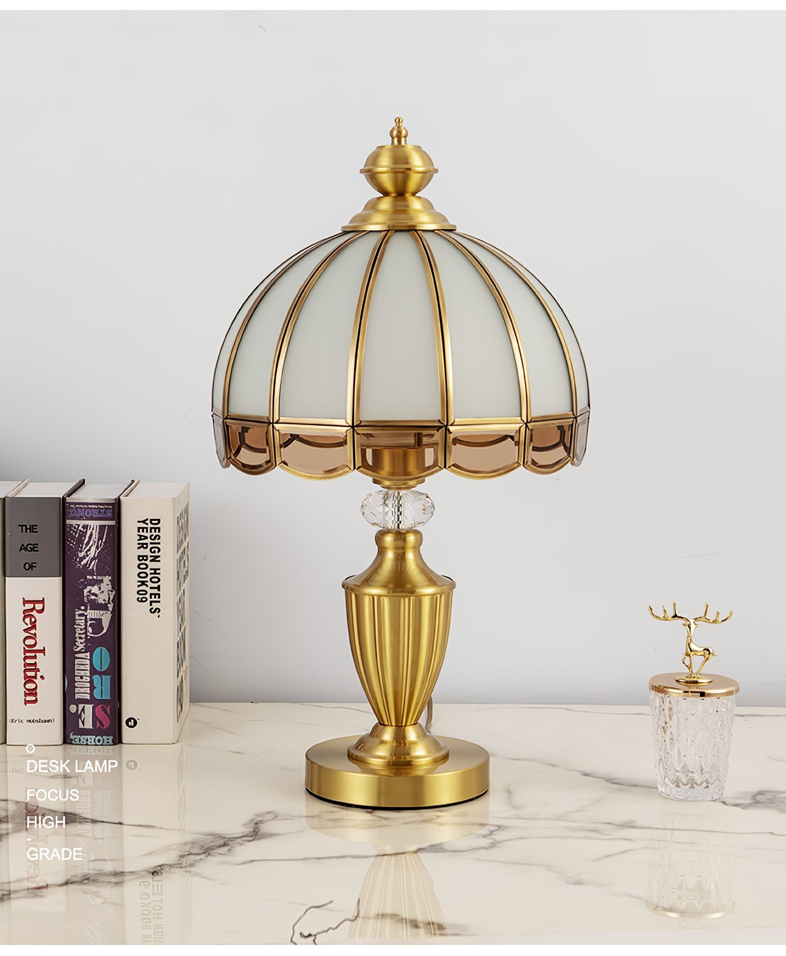 Opaline Glass Classic Table Lamp-Neutral Decor