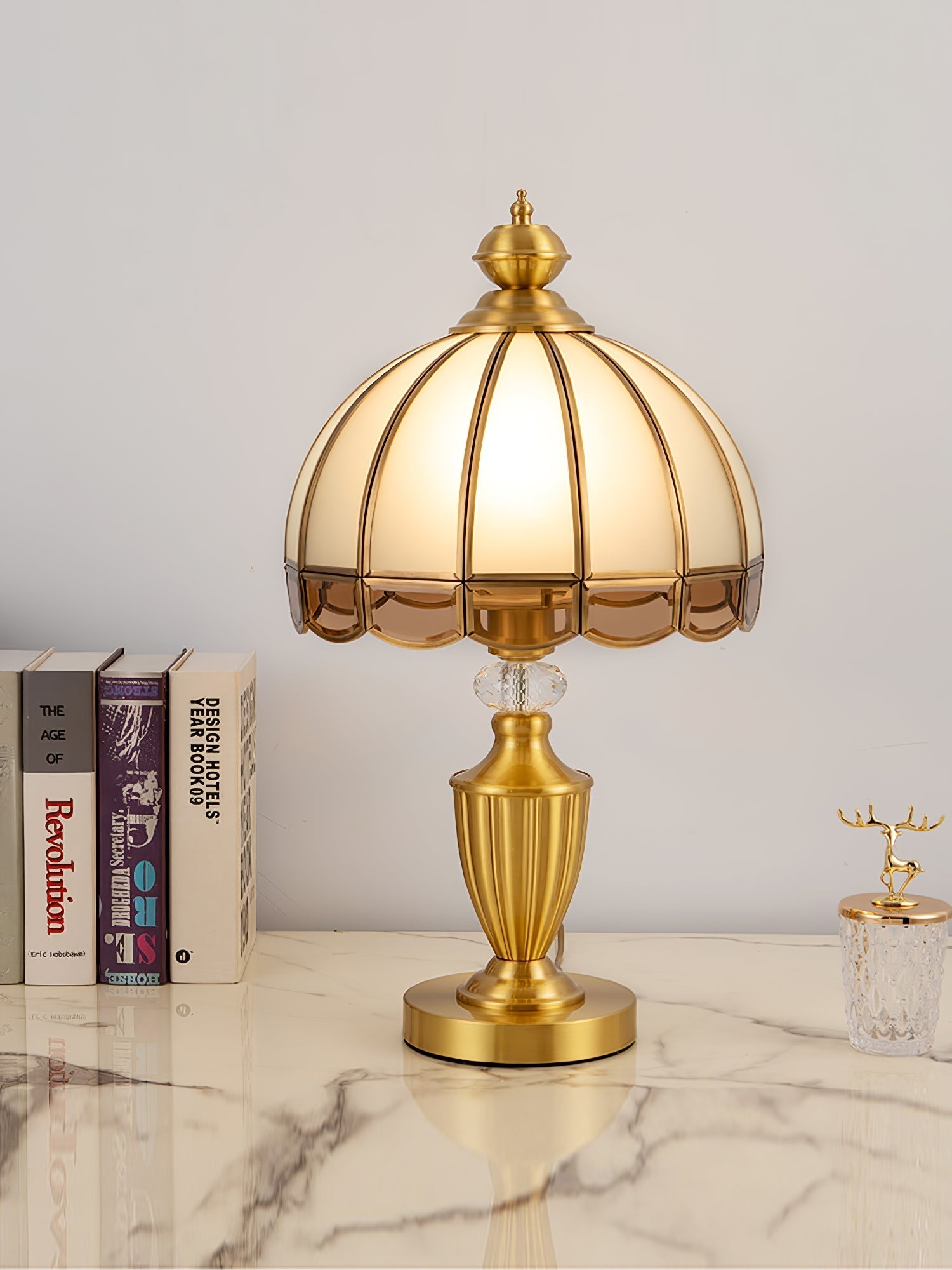 Opaline Glass Classic Table Lamp-Neutral Decor
