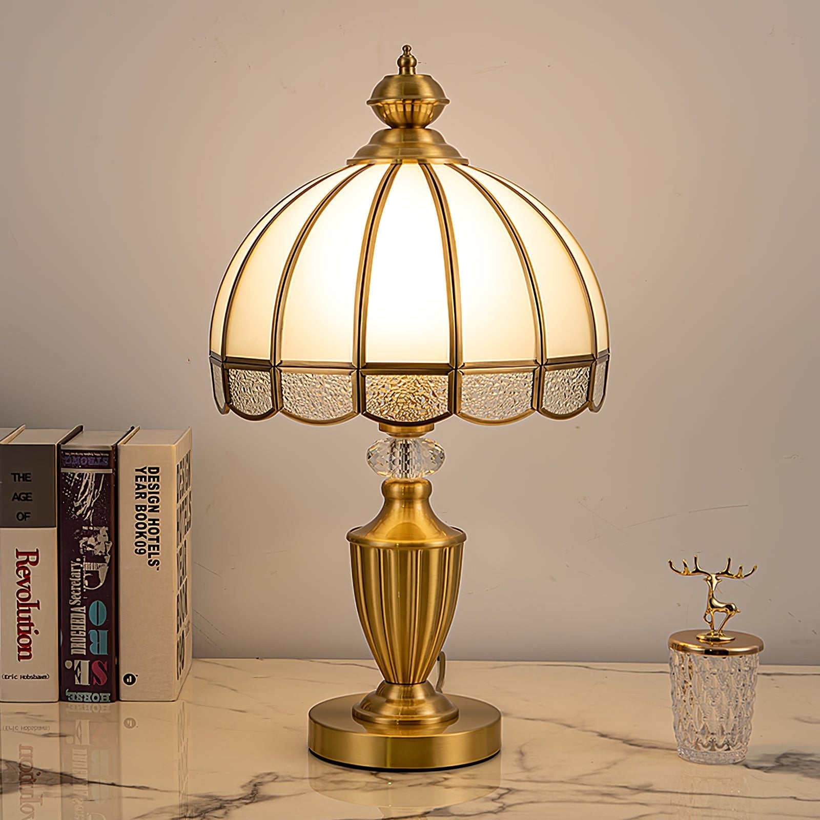 Opaline Glass Classic Table Lamp-Neutral Decor