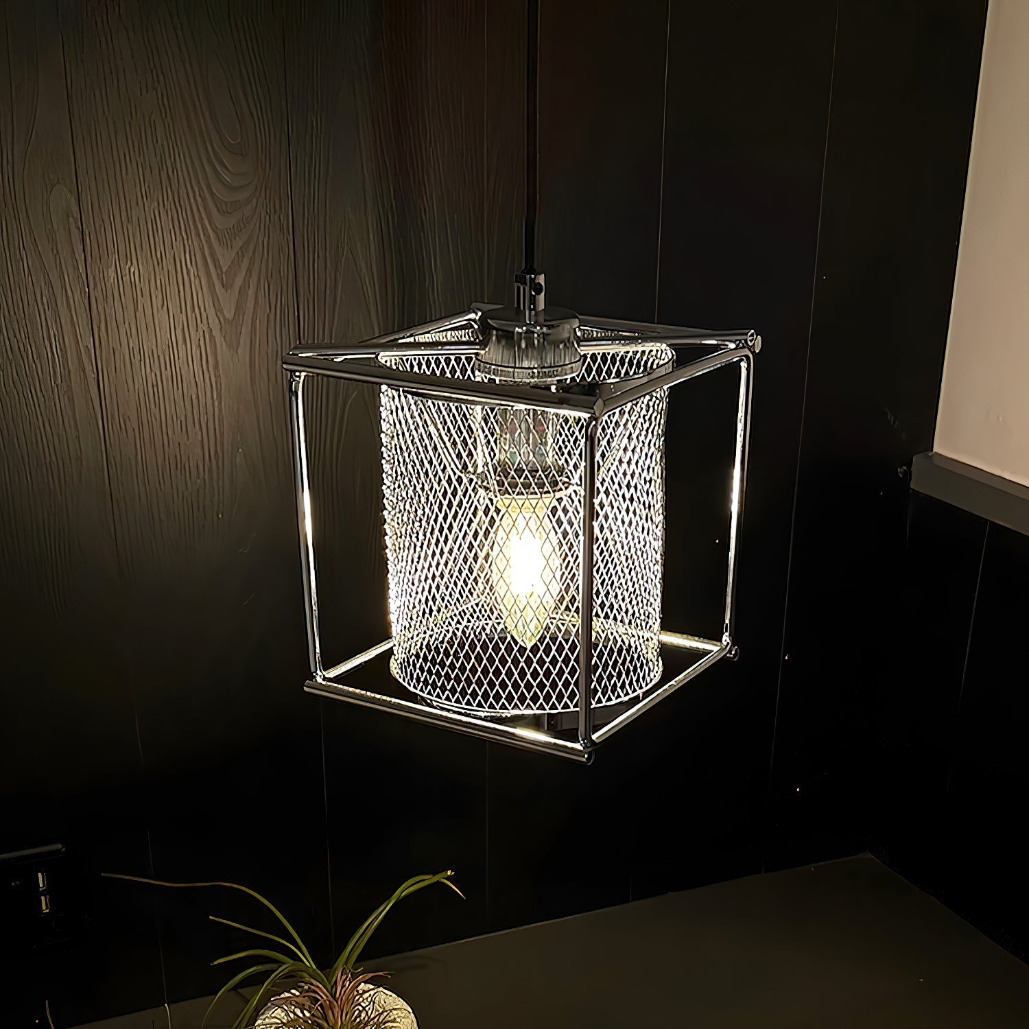 Detailed shot of the lamp's socket and internal structure.