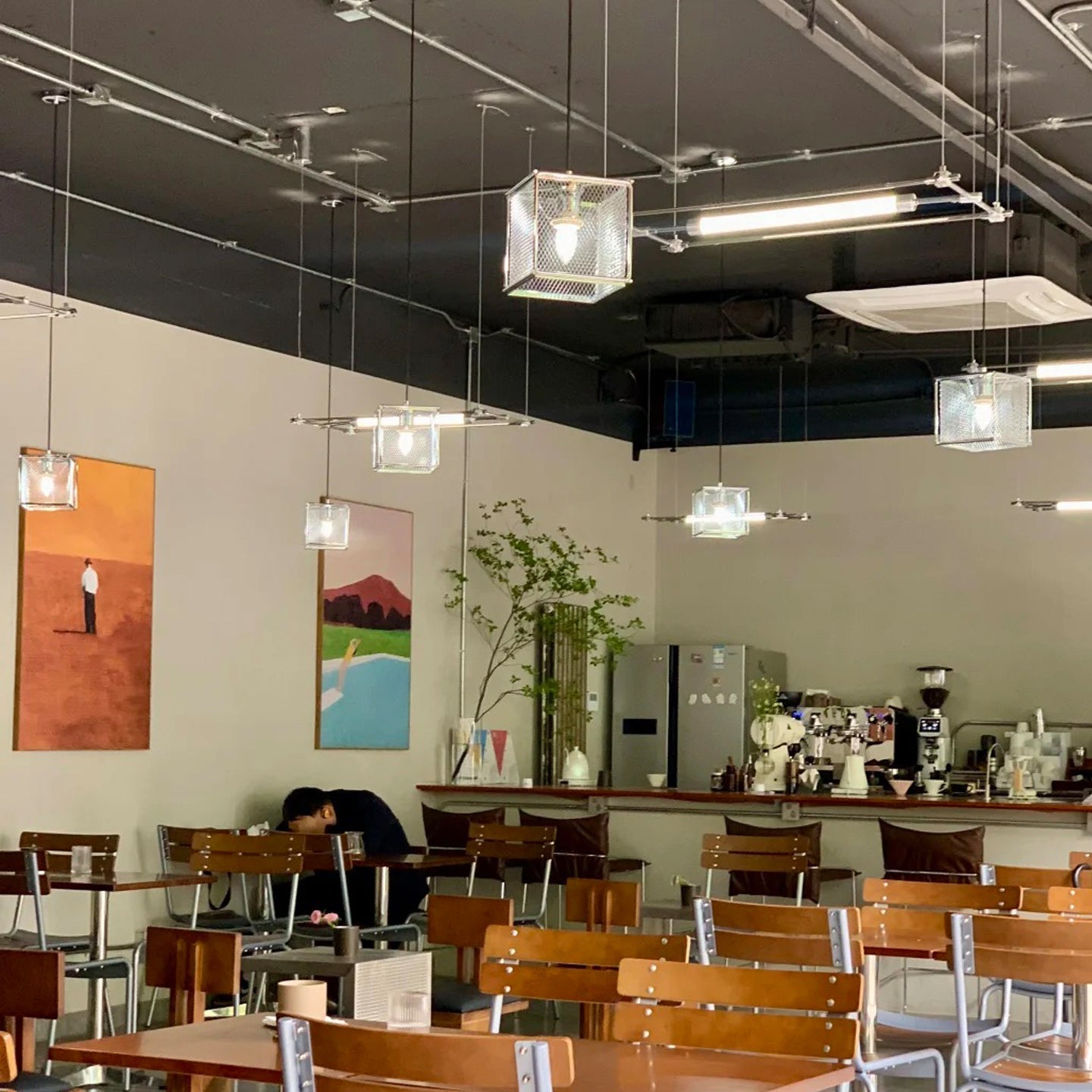 Angled view of the Clarus Pendant Lamp highlighting its cylindrical form.