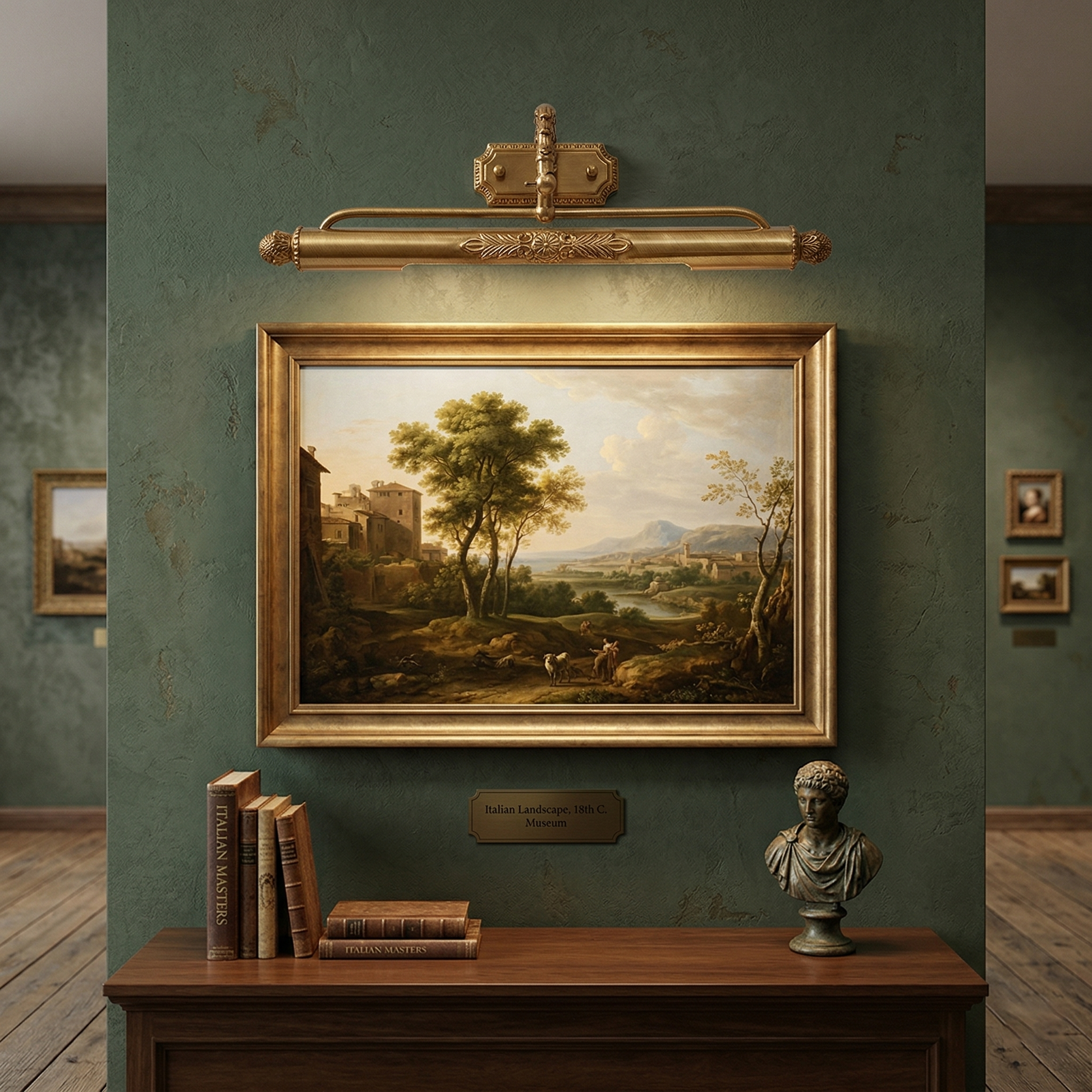 Lifestyle image featuring the Pania lamp in a hallway.