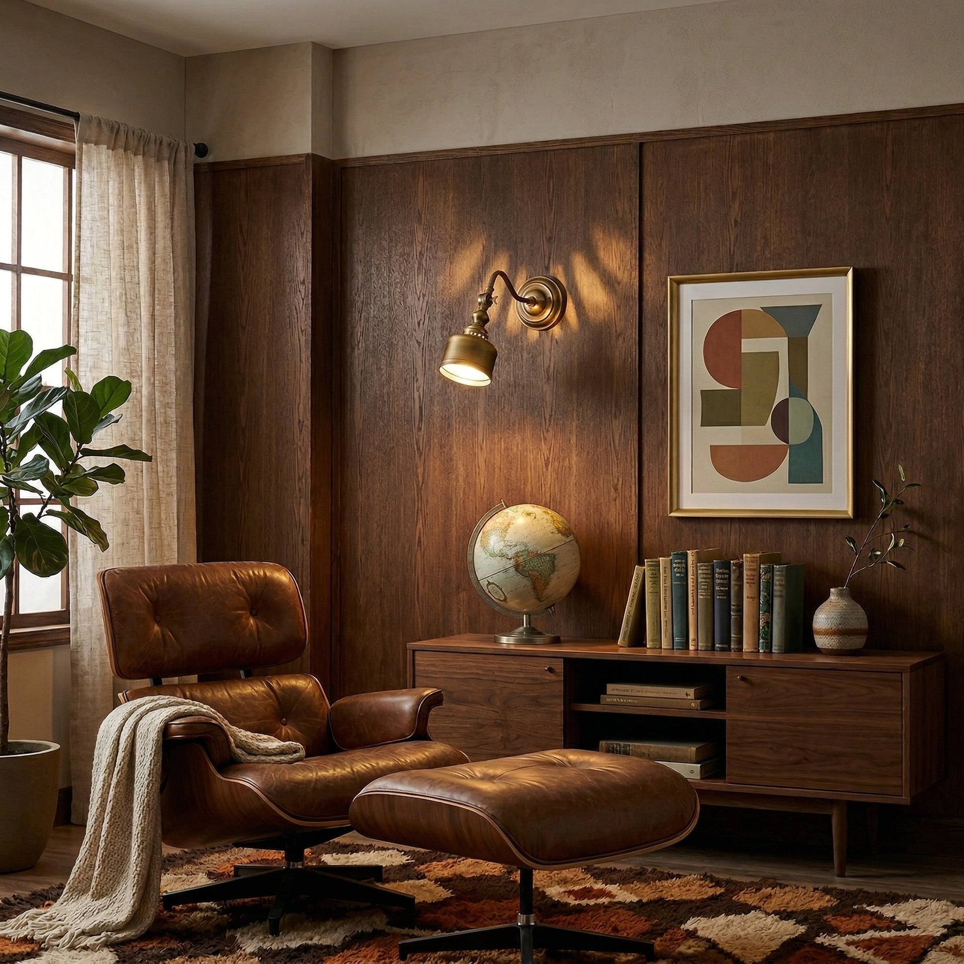 Addison Wall Lamp mounted on a light-colored wall.