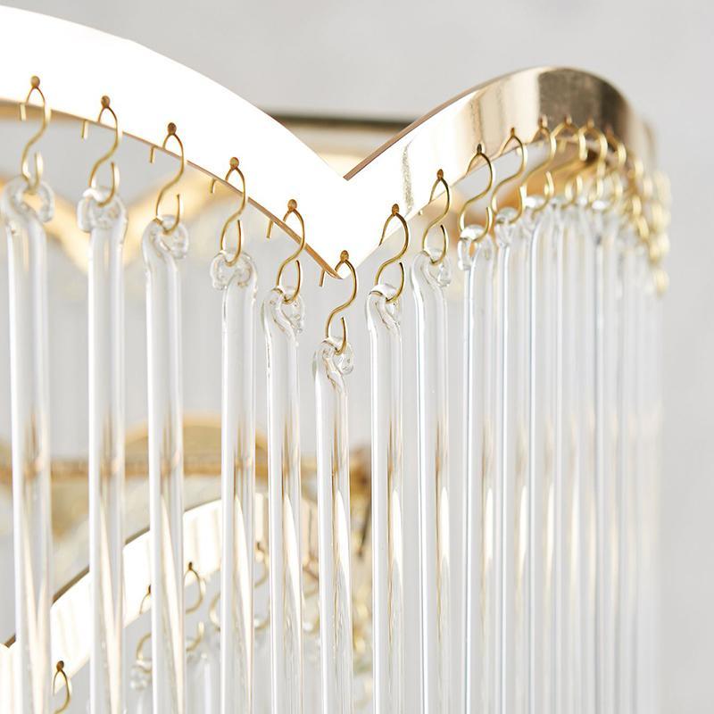 Eminex Chandelier Glass Rod Wave Shape-Neutral Decor