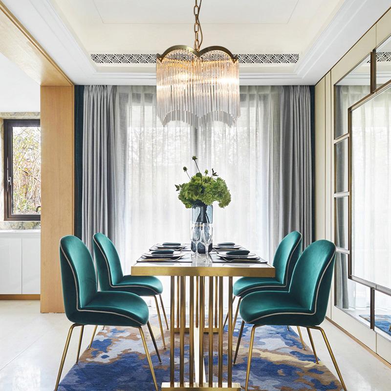 Eminex Chandelier Glass Rod Wave Shape-Neutral Decor