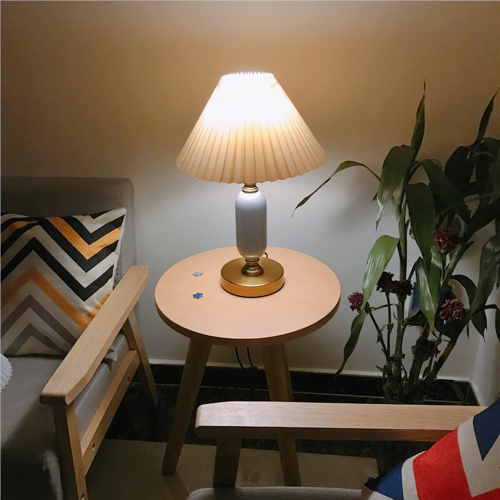 Aurmarila Fabric Table Lamp-Neutral Decor