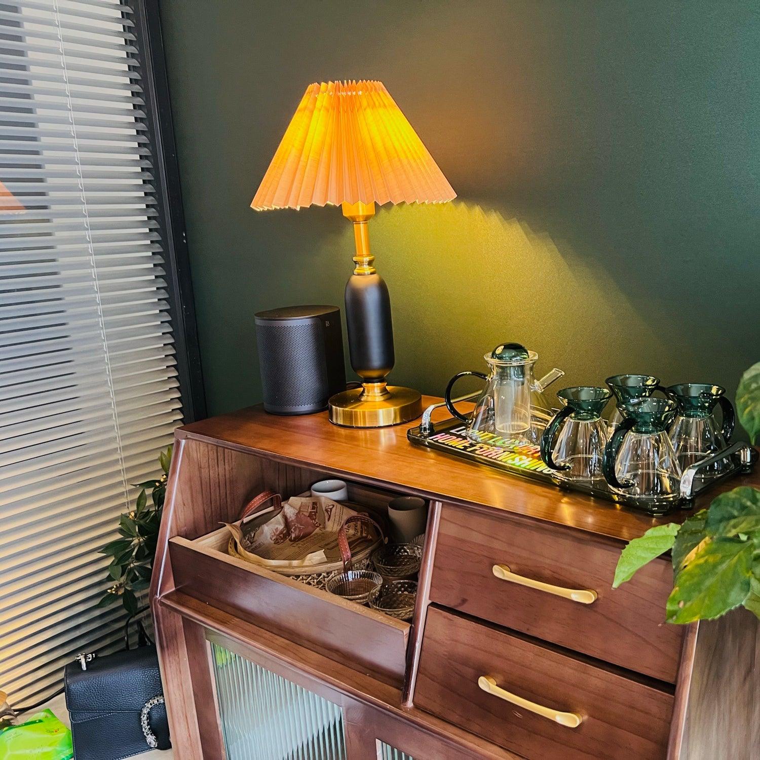 Aurmarila Fabric Table Lamp-Neutral Decor