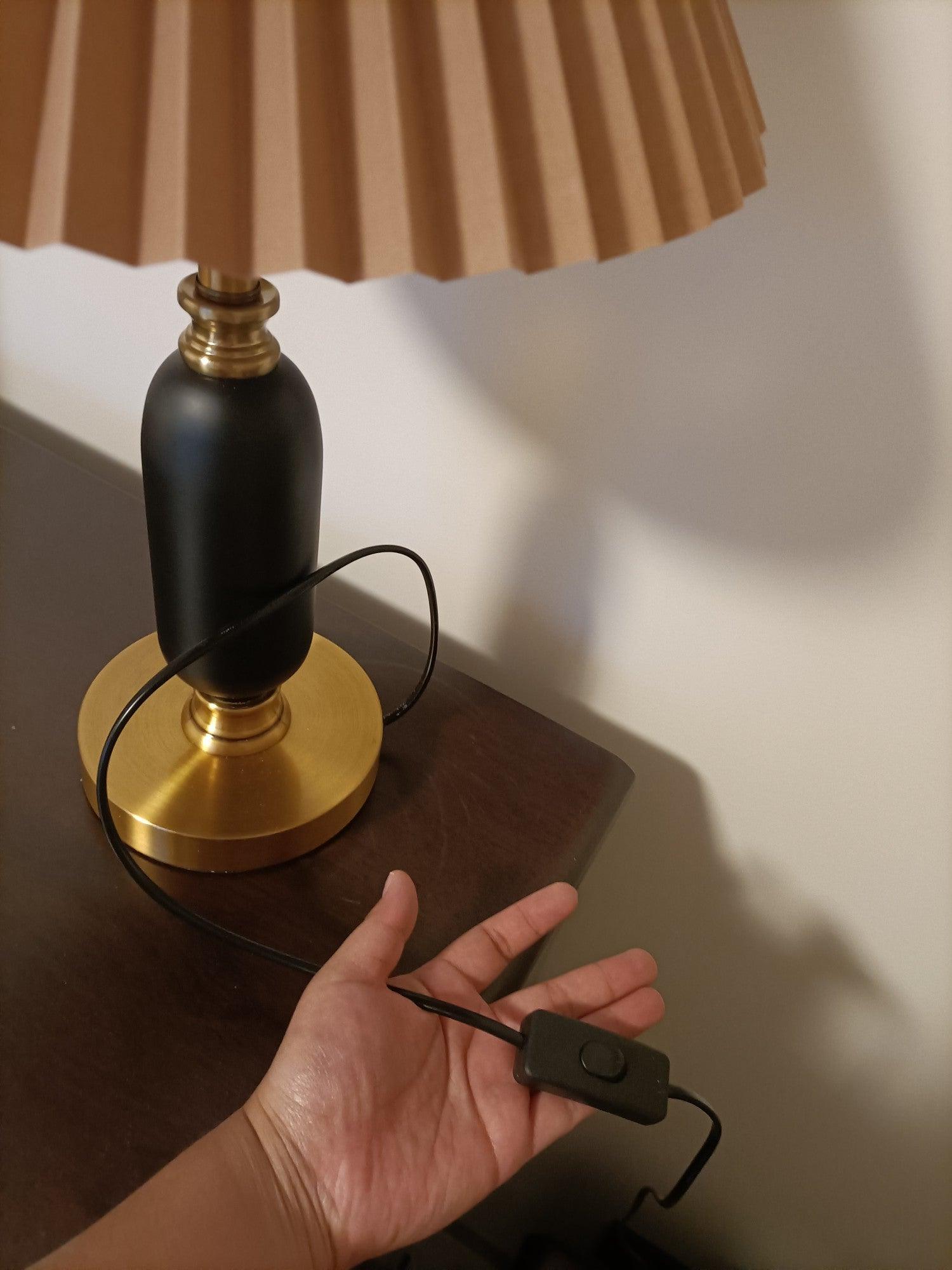 Aurmarila Fabric Table Lamp-Neutral Decor