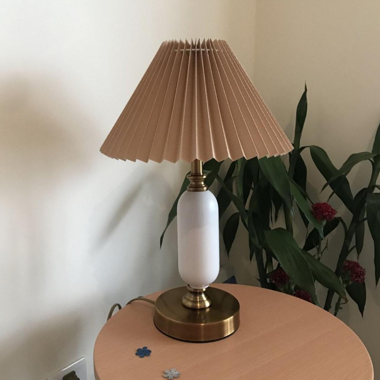 Aurmarila Fabric Table Lamp-Neutral Decor