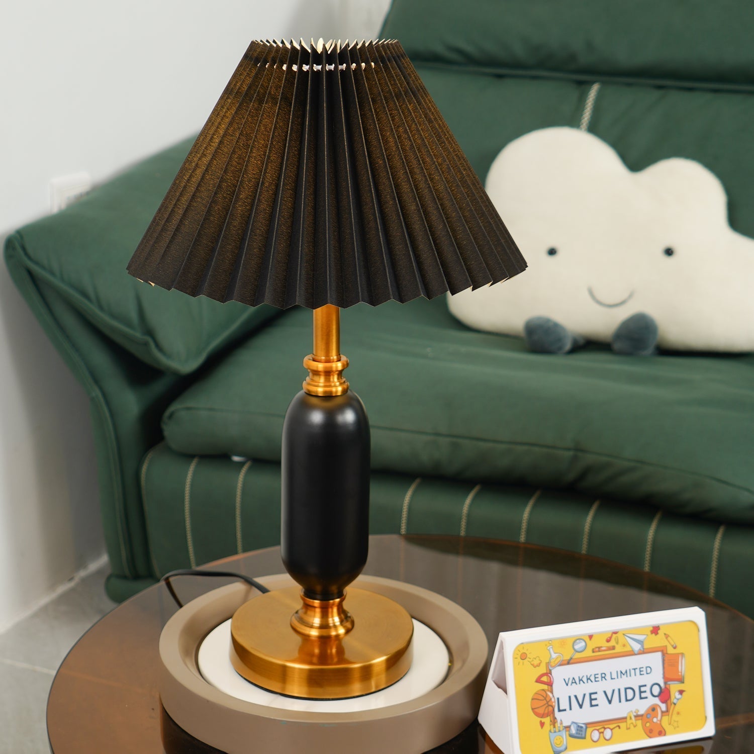 Aurmarila Fabric Table Lamp-Neutral Decor
