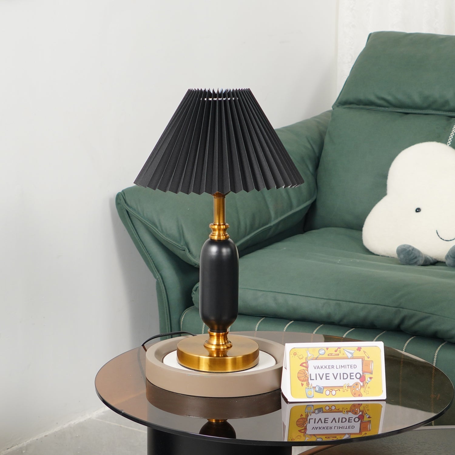 Aurmarila Fabric Table Lamp-Neutral Decor