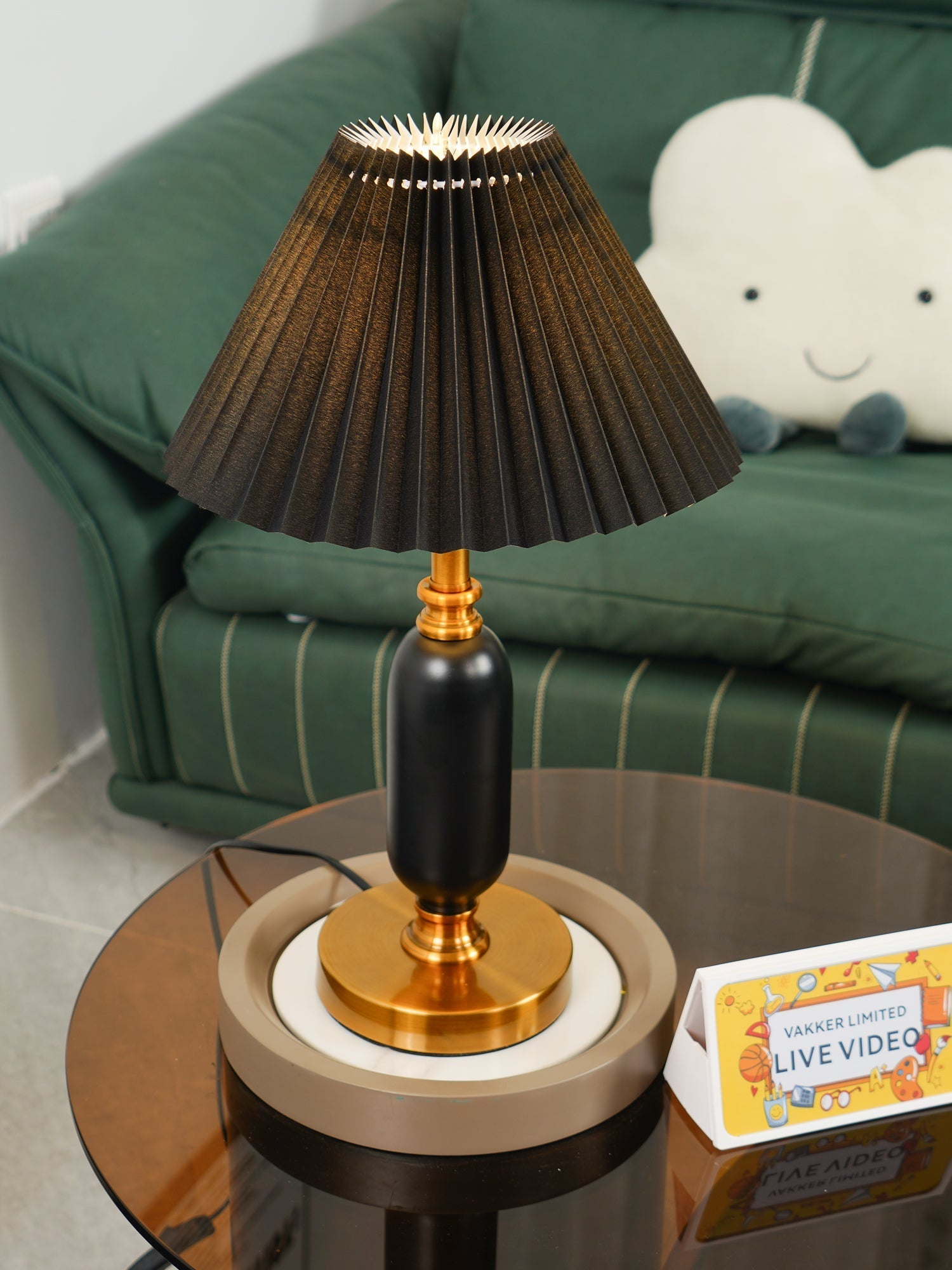 Aurmarila Fabric Table Lamp-Neutral Decor