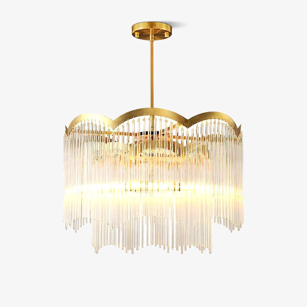 Eminex Chandelier Glass Rod Wave Shape-Neutral Decor