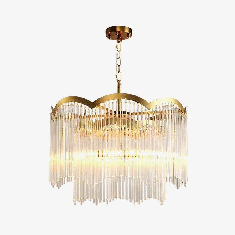 Eminex Chandelier Glass Rod Wave Shape-Neutral Decor