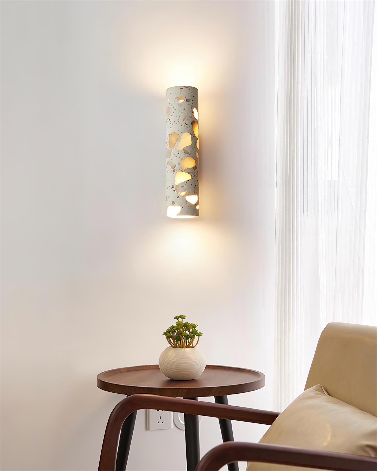 Orvian Wall Lamp Terrazzo Cylinder Minimalist-Neutral Decor