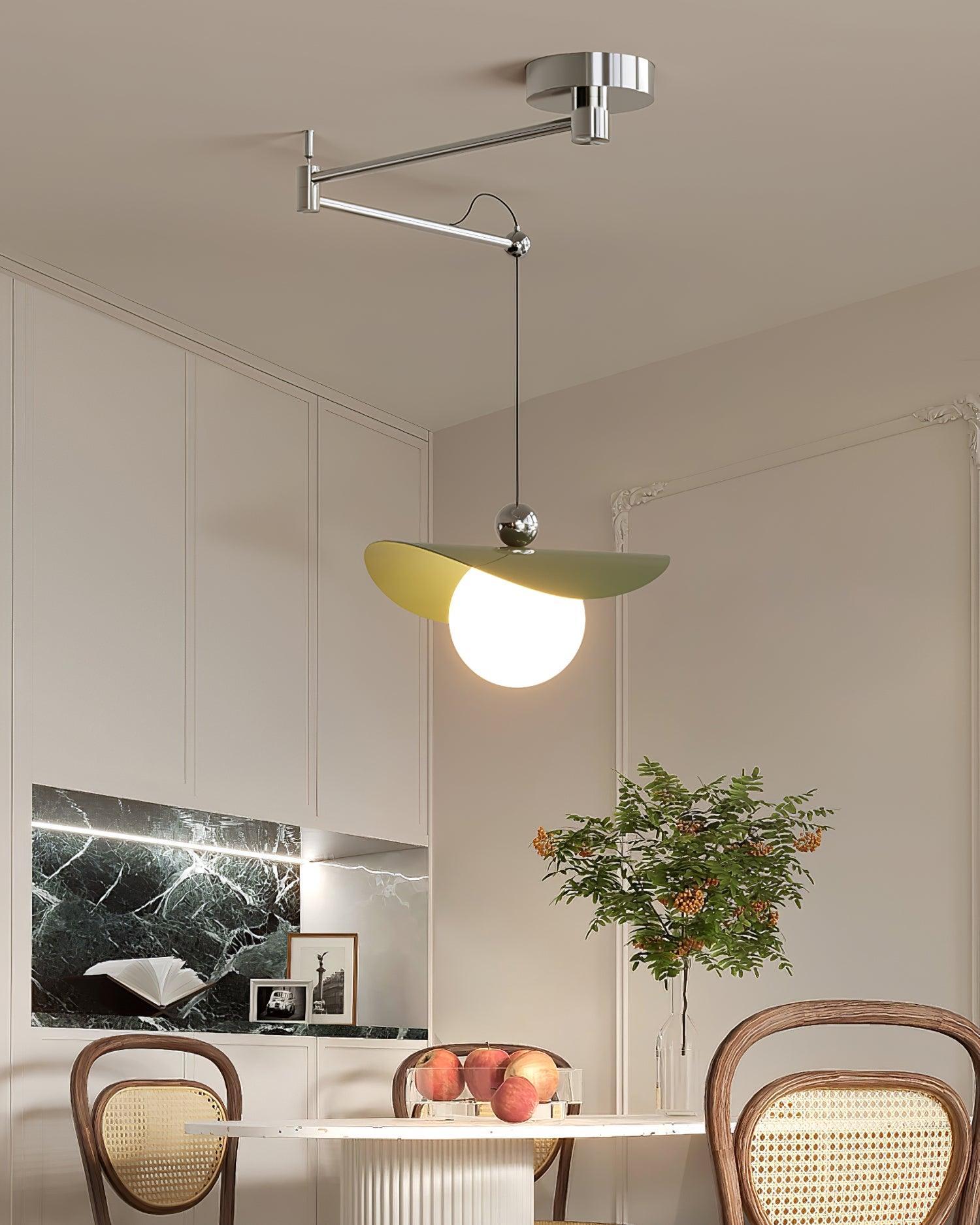 Pendant Lamp Tiffany Glass Floral Shade Art