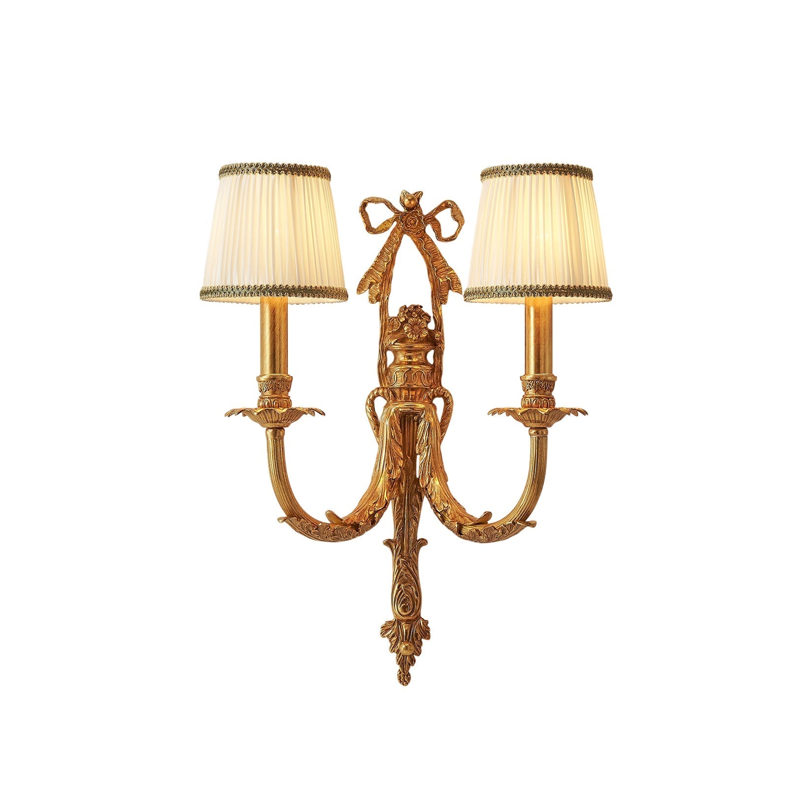 Claudine Wall Lamp with one head, front view.