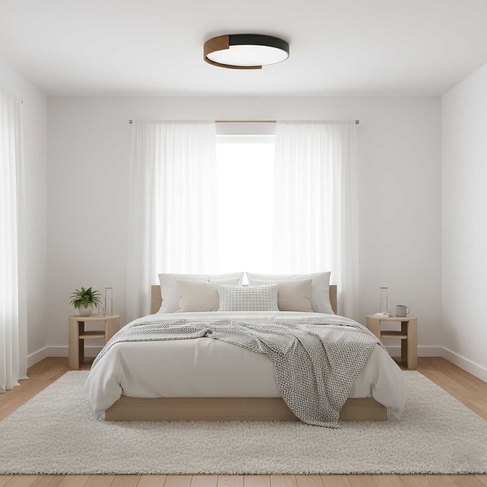 Side profile of the slim Claxy ceiling light.