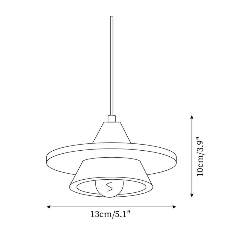 Ritta Pendant Light Wooen Disc Travertine