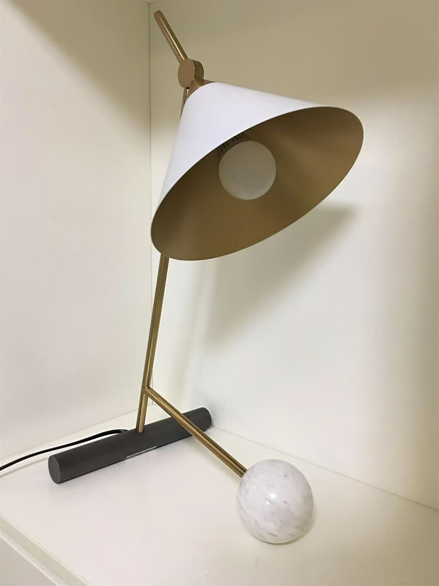Avelo Marble Geometric Table Lamp-Neutral Decor