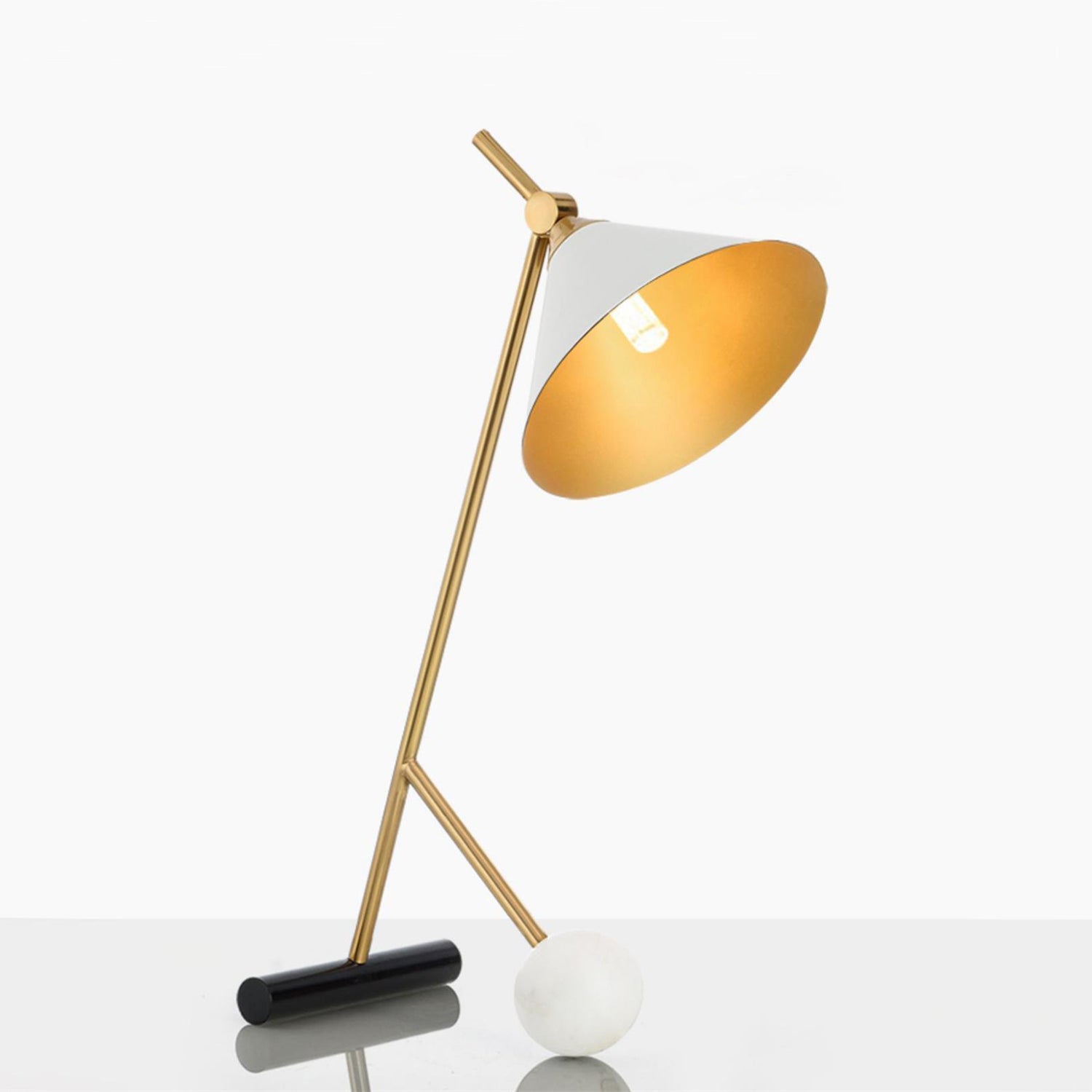 Avelo Marble Geometric Table Lamp-Neutral Decor