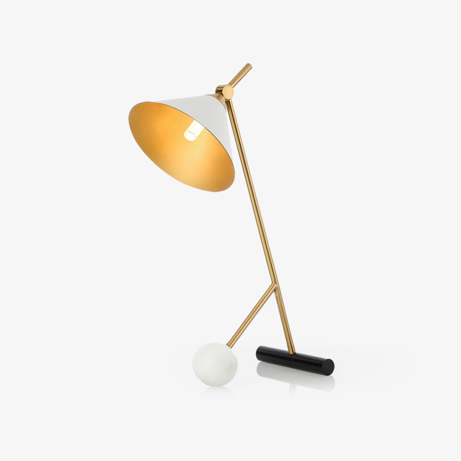 Avelo Marble Geometric Table Lamp-Neutral Decor