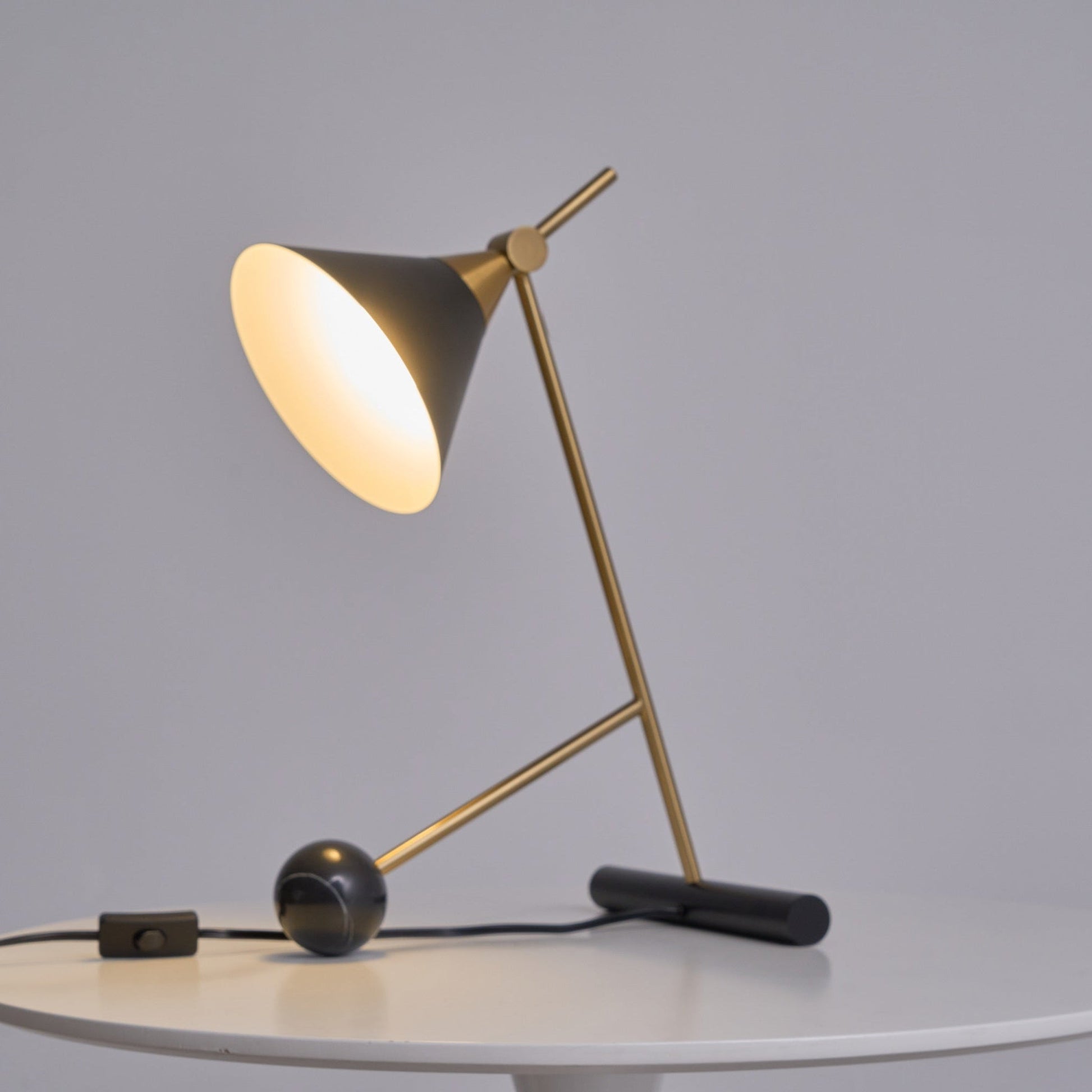 Avelo Marble Geometric Table Lamp-Neutral Decor
