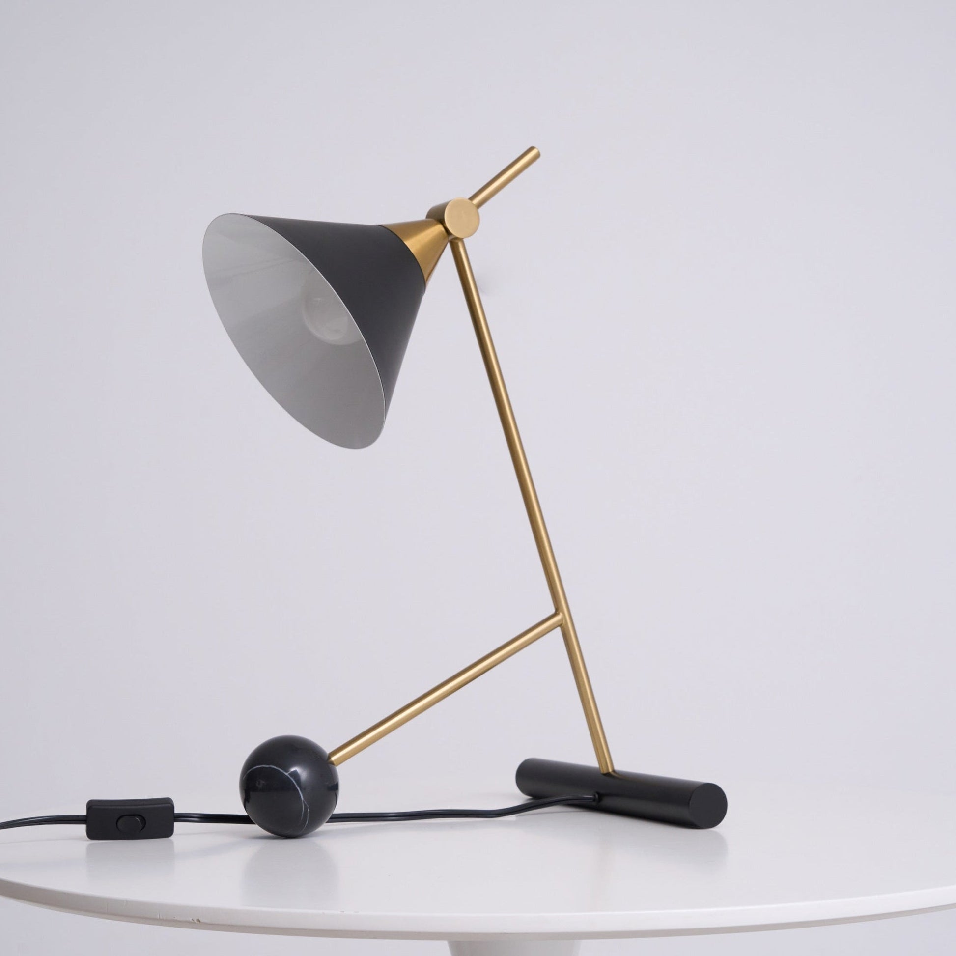 Avelo Marble Geometric Table Lamp-Neutral Decor