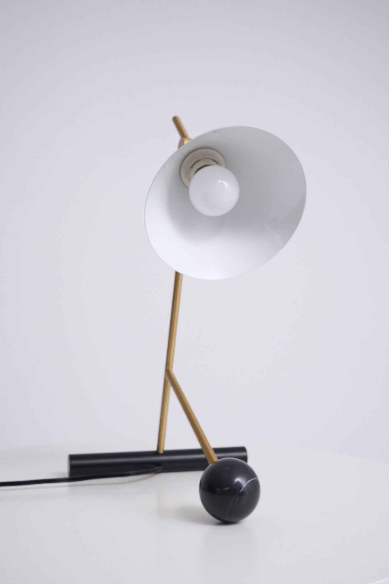 Avelo Marble Geometric Table Lamp-Neutral Decor