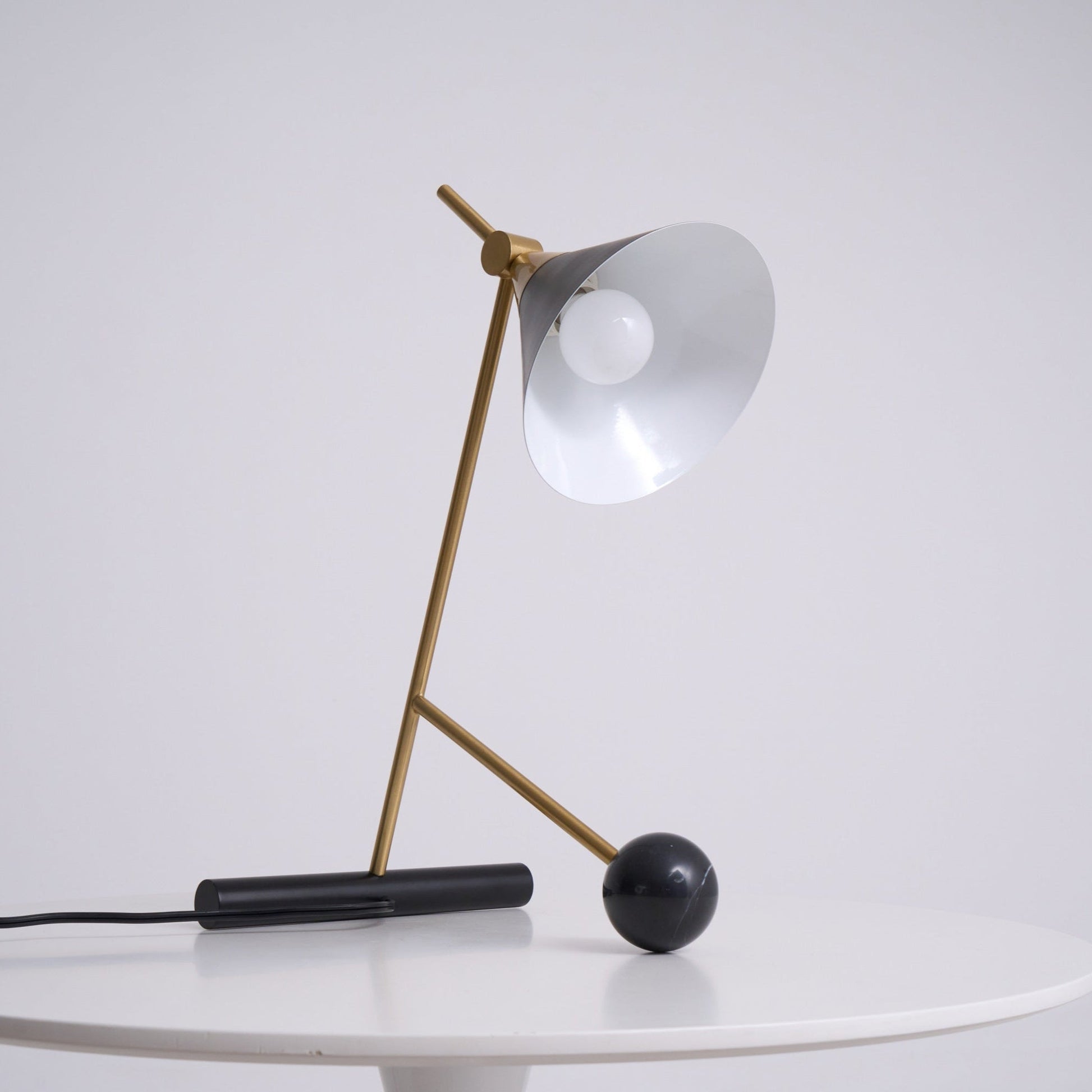 Avelo Marble Geometric Table Lamp-Neutral Decor