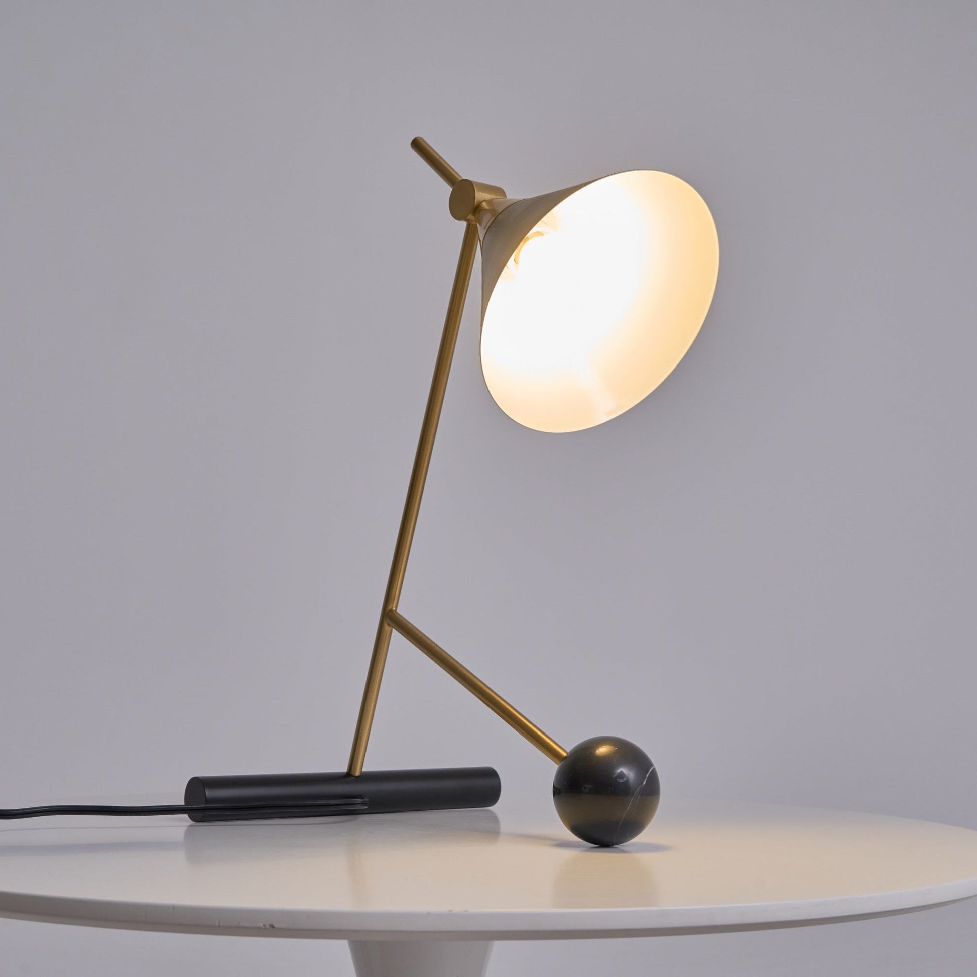 Avelo Marble Geometric Table Lamp-Neutral Decor