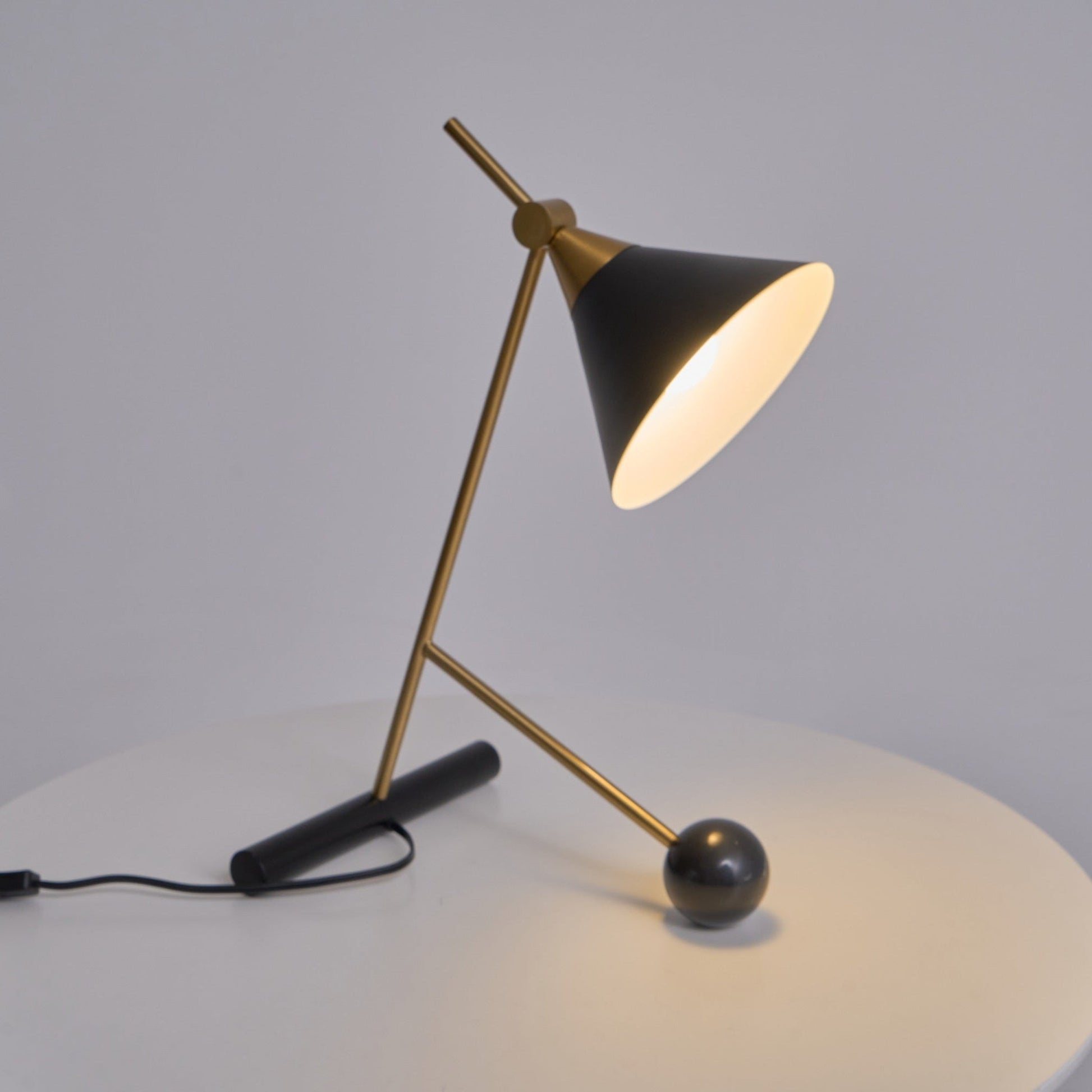Avelo Marble Geometric Table Lamp-Neutral Decor
